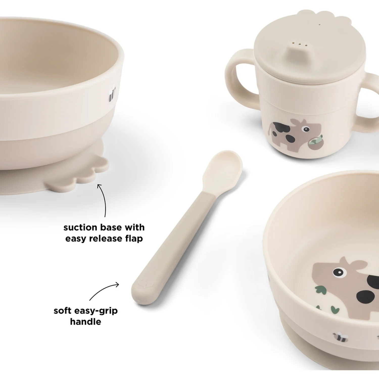 DonebyDeer Sand Foodie First Dinner Set With Suction Tiny Farm - Image 3