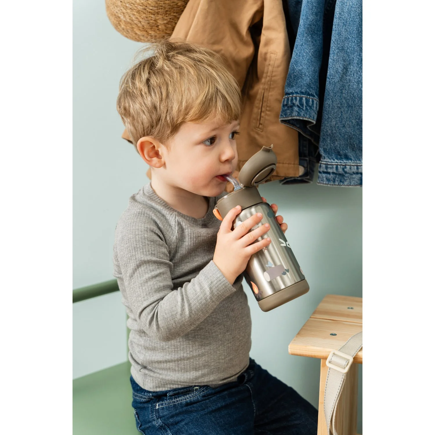 DonebyDeer Sand Tiny Trails Insulated Straw Bottle - Image 4