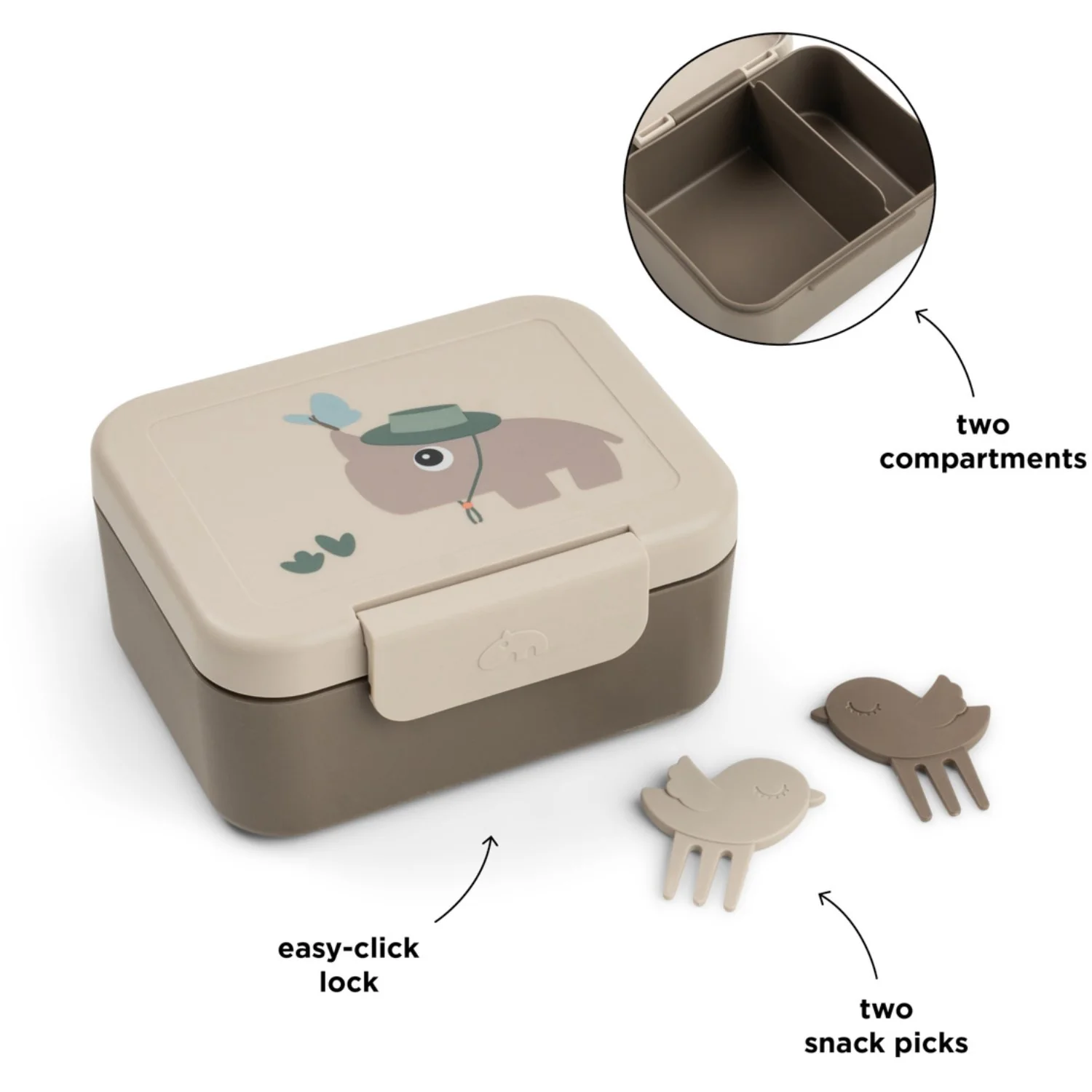 DonebyDeer Sand Tiny Trails Tiny Lunch Box With Snack Picks - Image 14