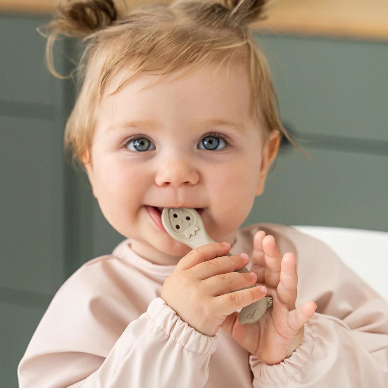 DonebyDeer Sheepy Sand Silicone Stick&Stay Bowl & Baby Spoon - Image 3
