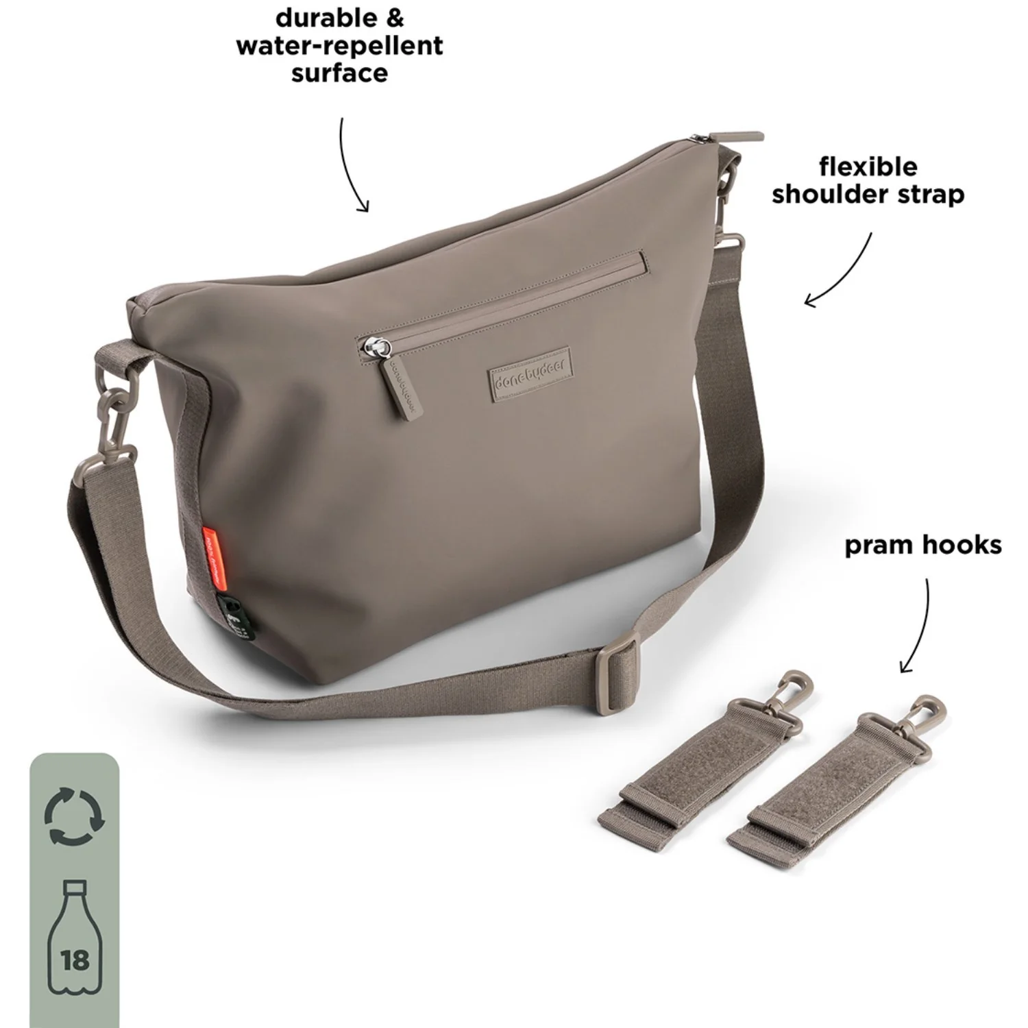 DonebyDeer Taupe Stroller Bag - Image 10