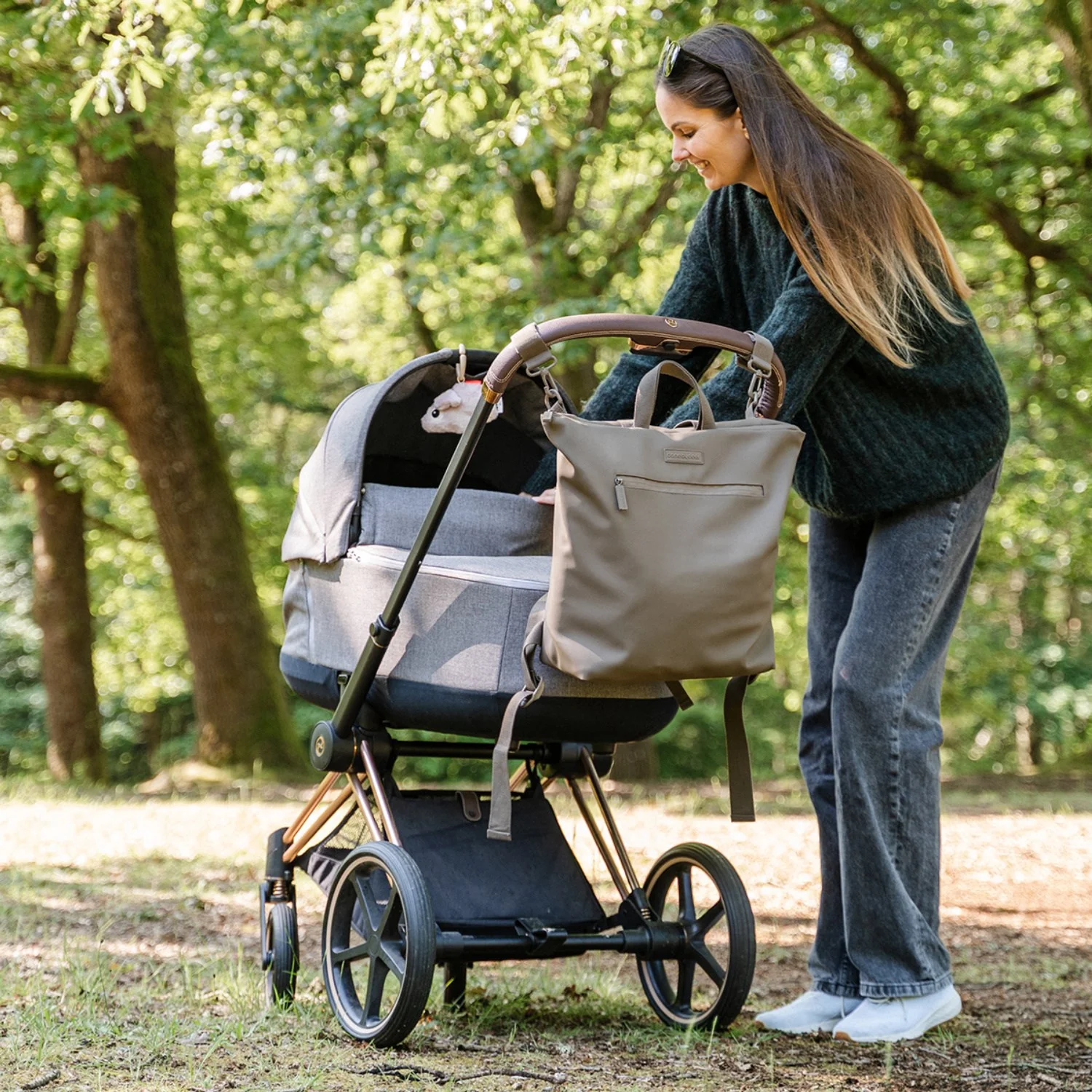 DonebyDeer Taupe Diaper Backpack - Image 2