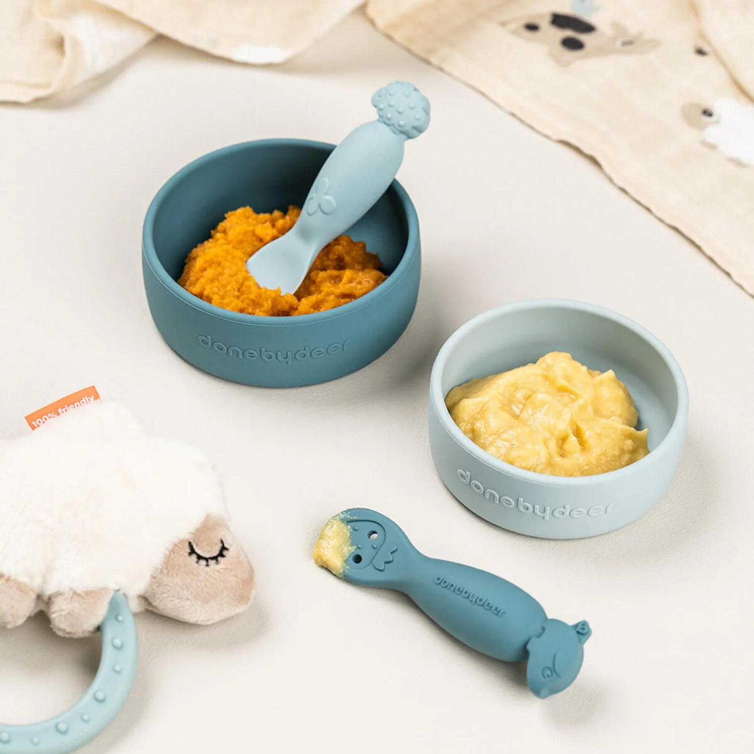 DonebyDeer Tiny Farm Blue Learning Spoon Set - Image 2