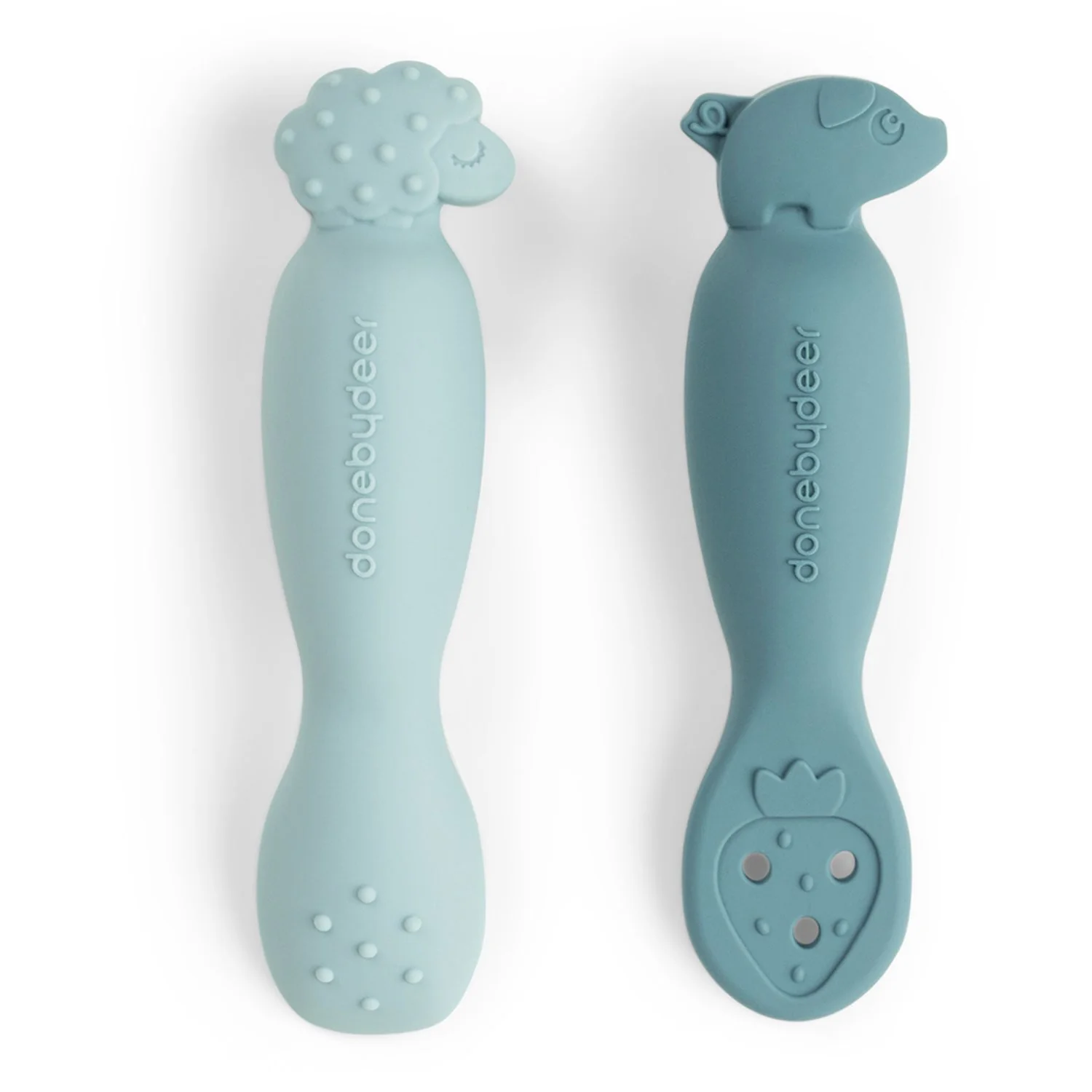 DonebyDeer Tiny Farm Blue Learning Spoon Set - Image 4