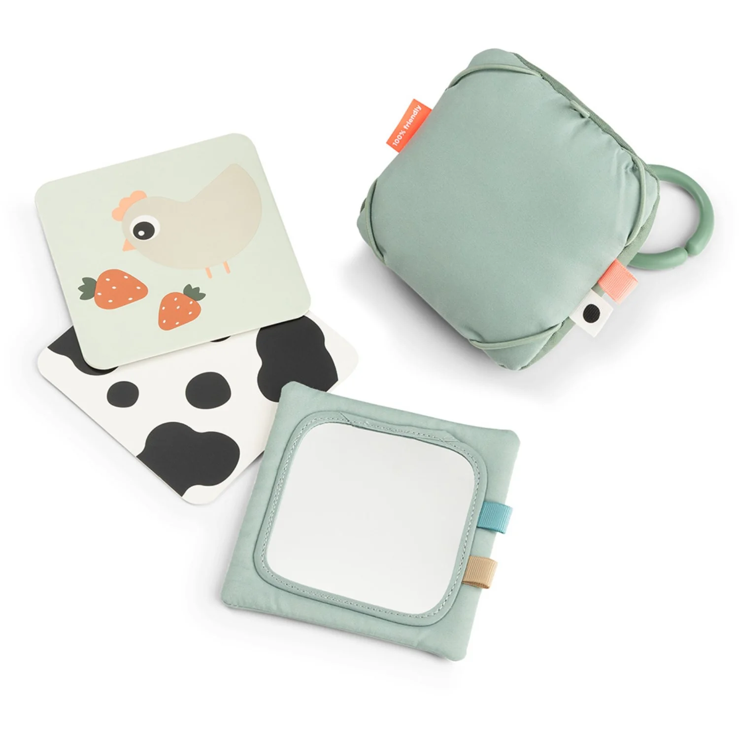 DonebyDeer Tiny Farm Green Baby Contrast Cart Holder
