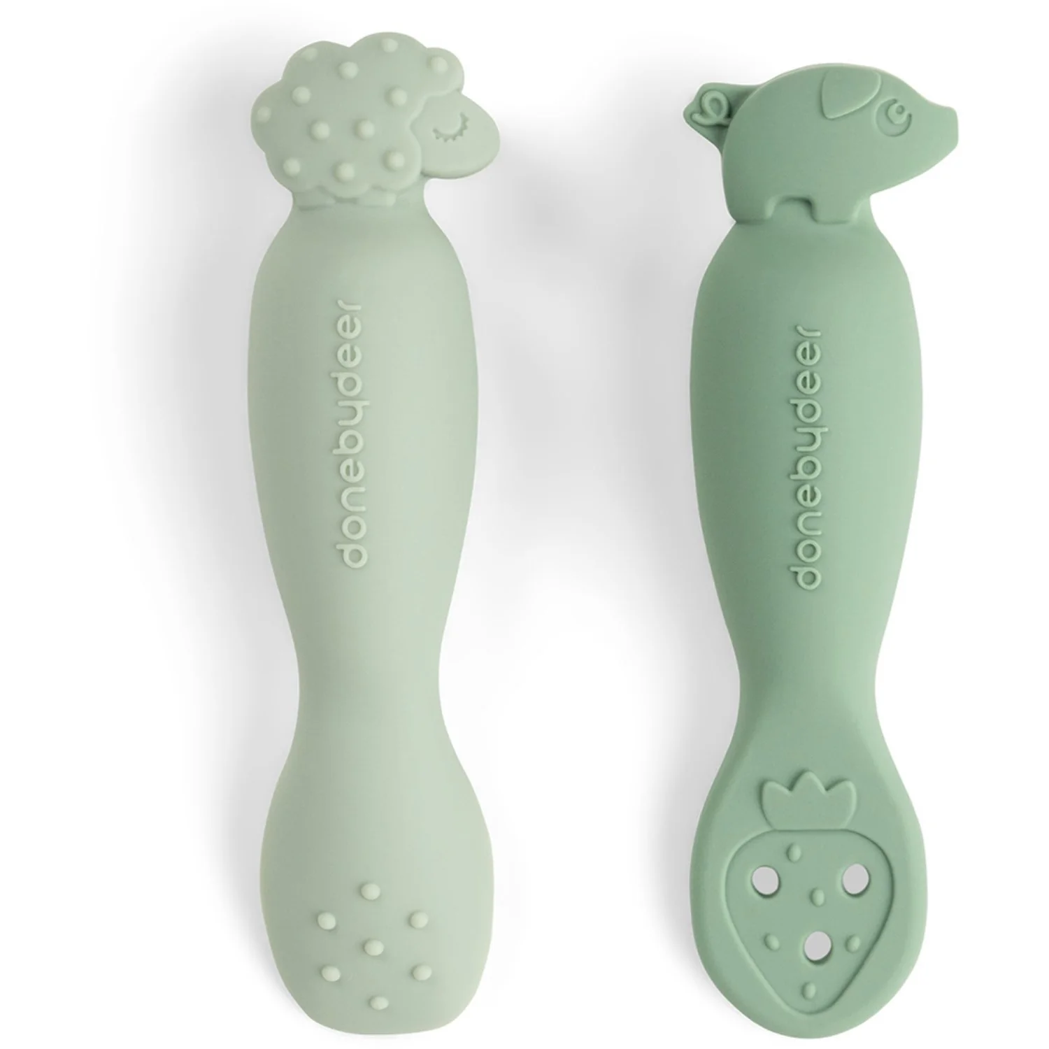 DonebyDeer Tiny Farm Green Learning Spoon Set - Image 3