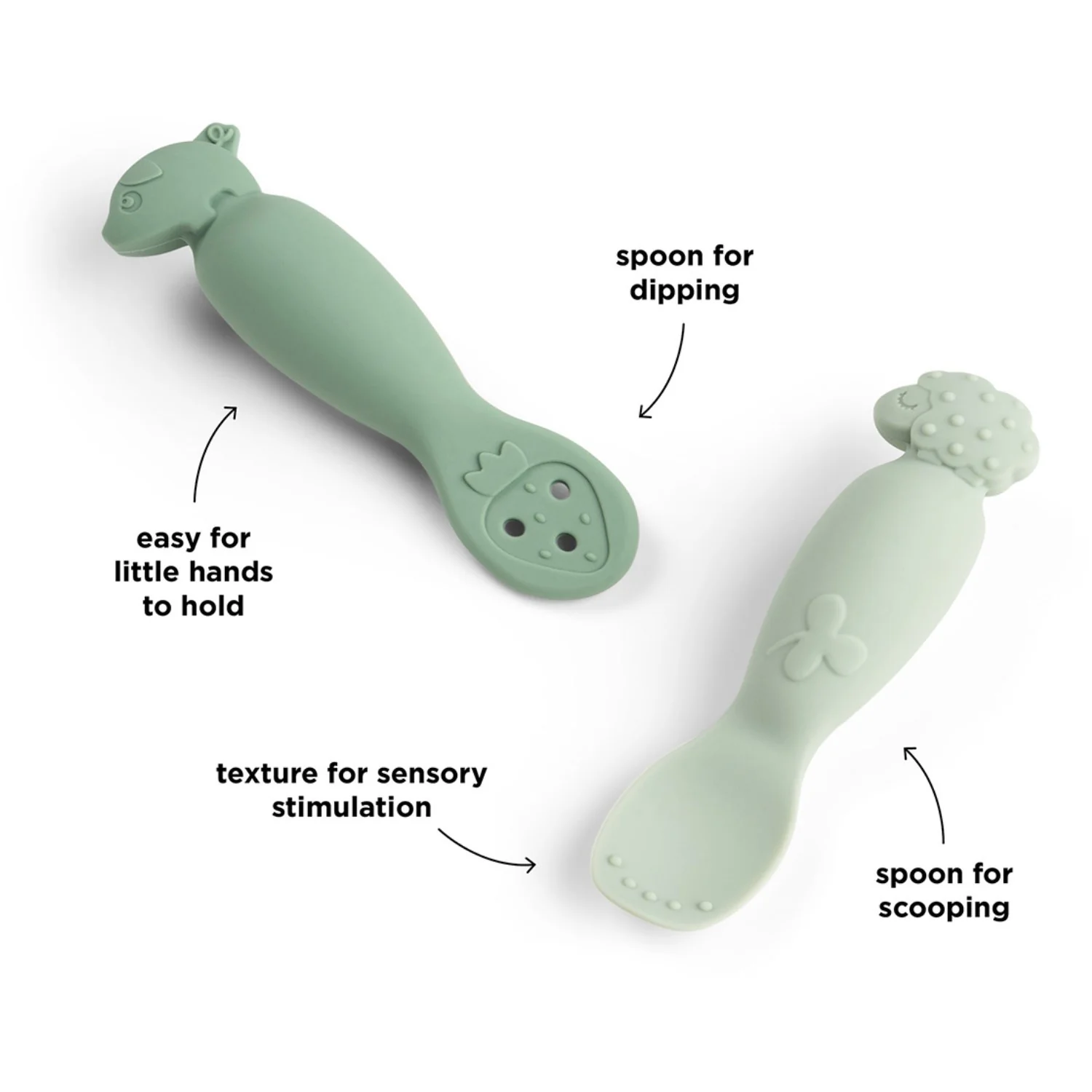 DonebyDeer Tiny Farm Green Learning Spoon Set - Image 4