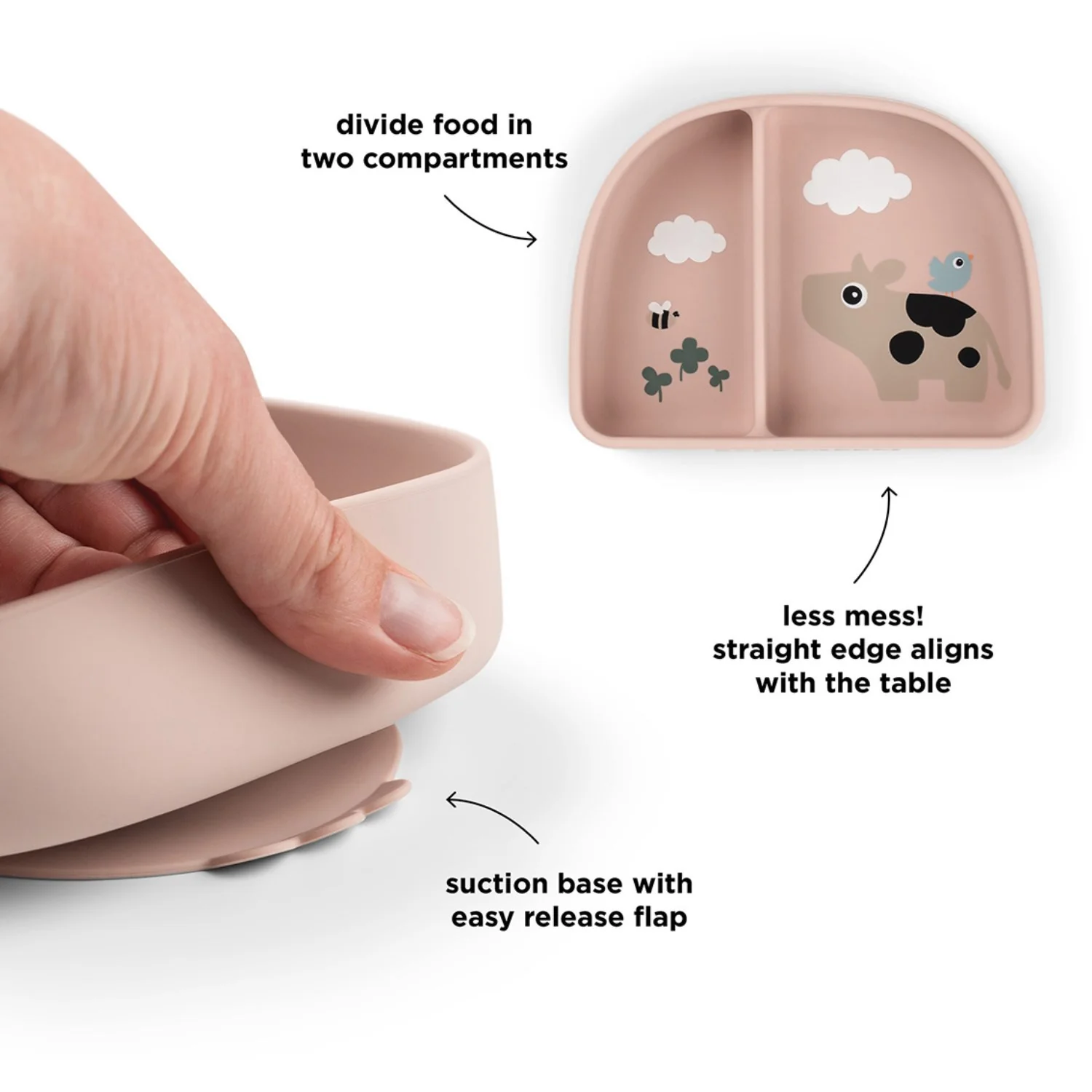 DonebyDeer Tiny Farm Powder Stick&Stay Divided Bowl - Image 4