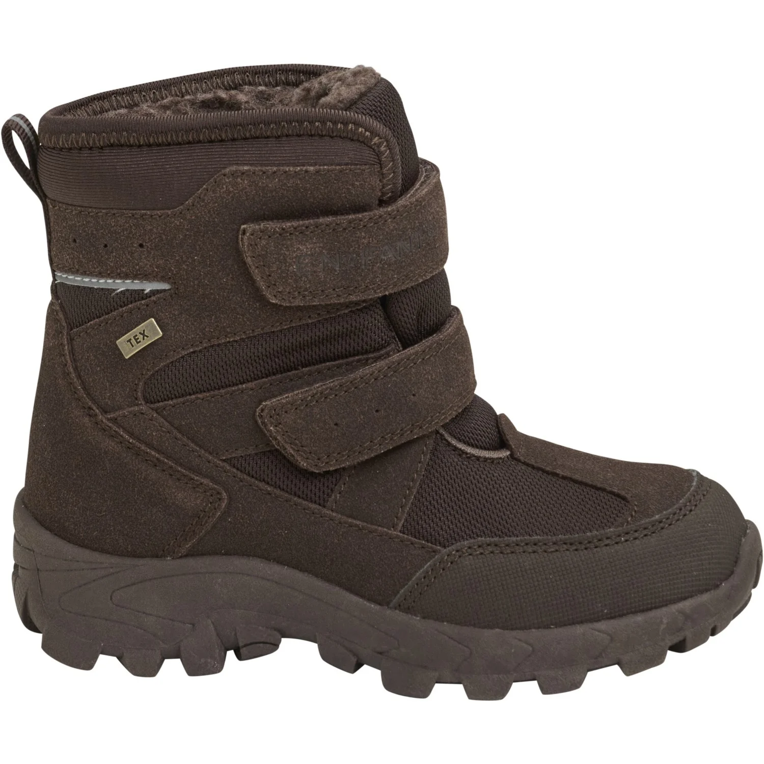 En Fant Chocolate Brown Boots Velcro Tex - Image 2