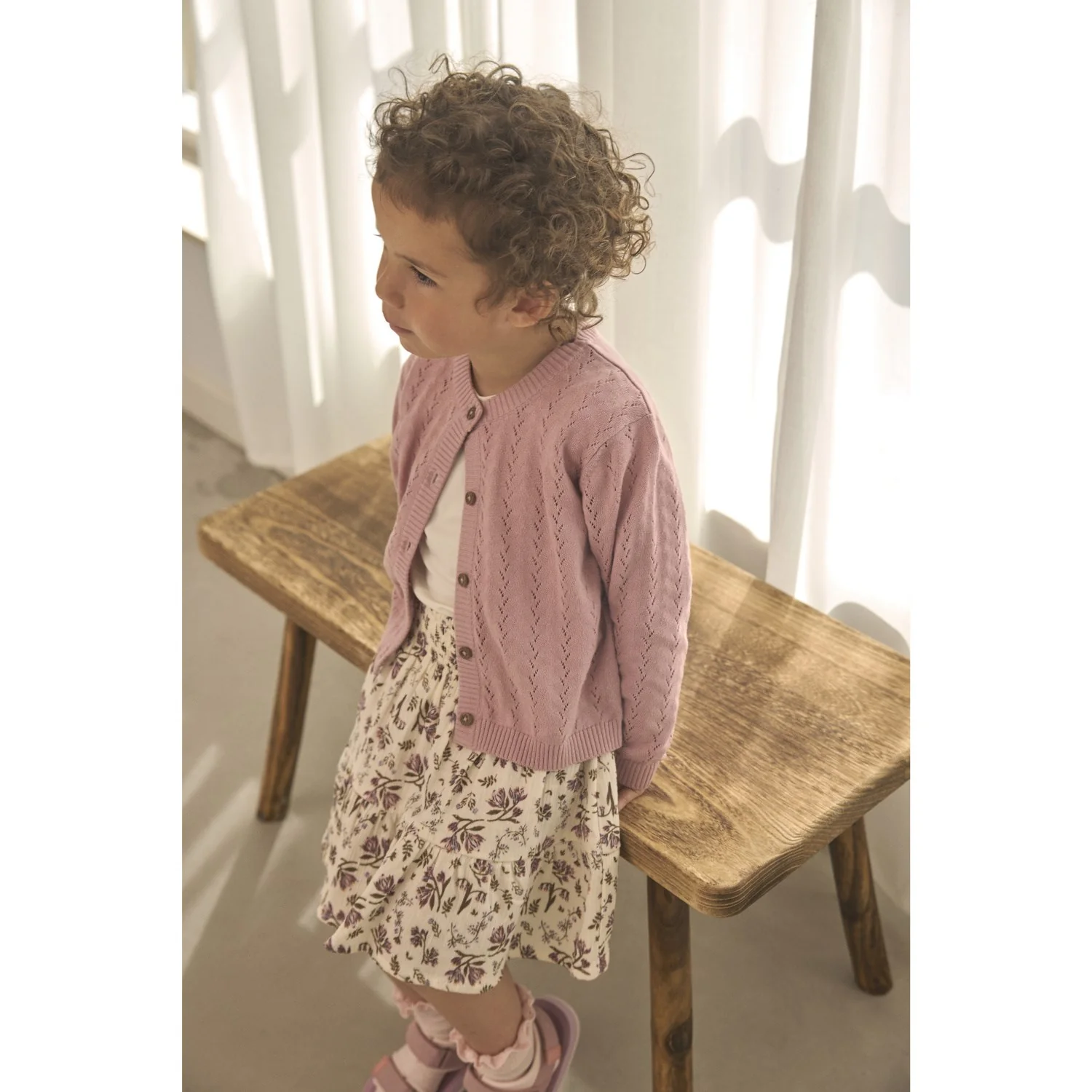 En Fant Eggnog Skirt Floral Woven - Image 4