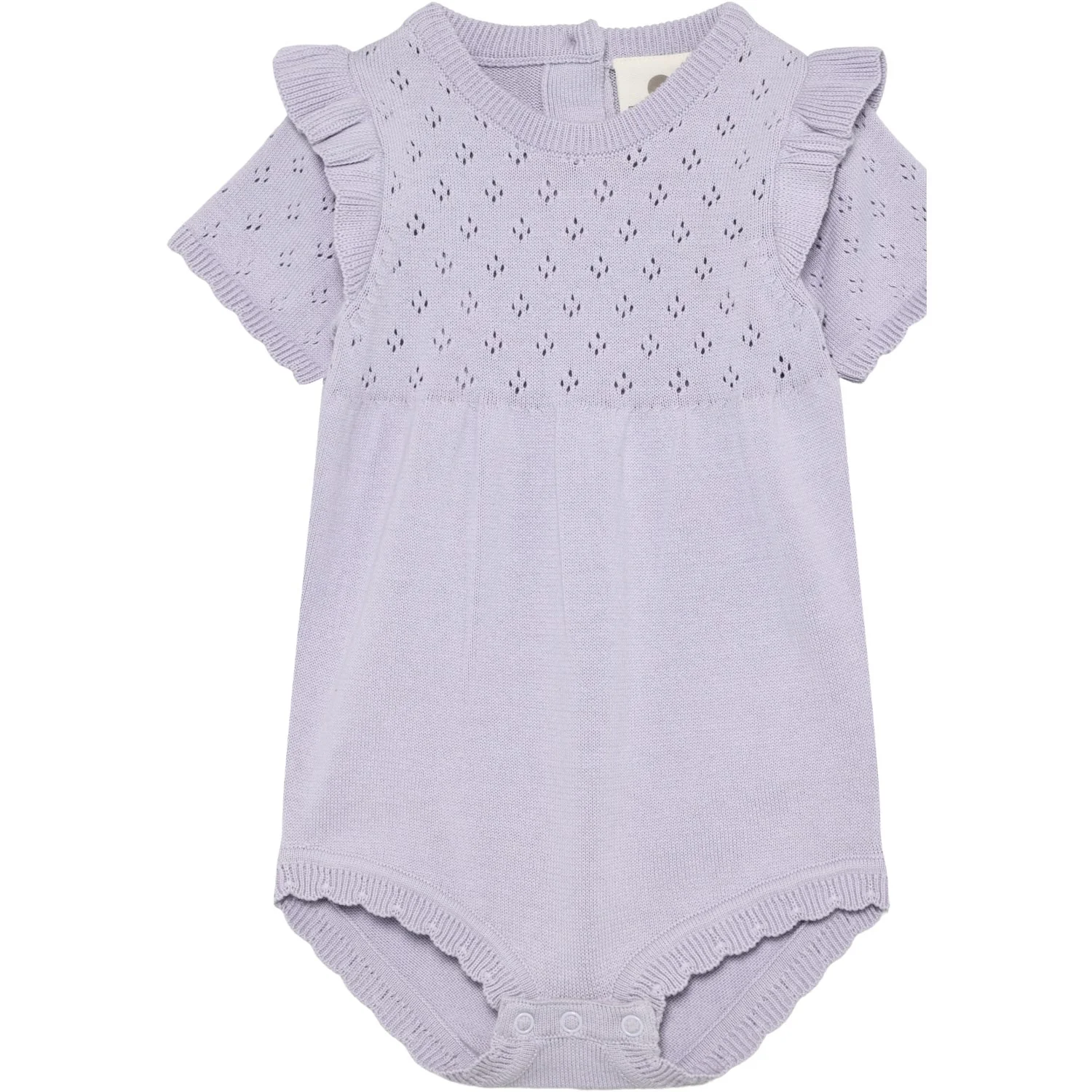 En Fant Purple Heather Romper Knit