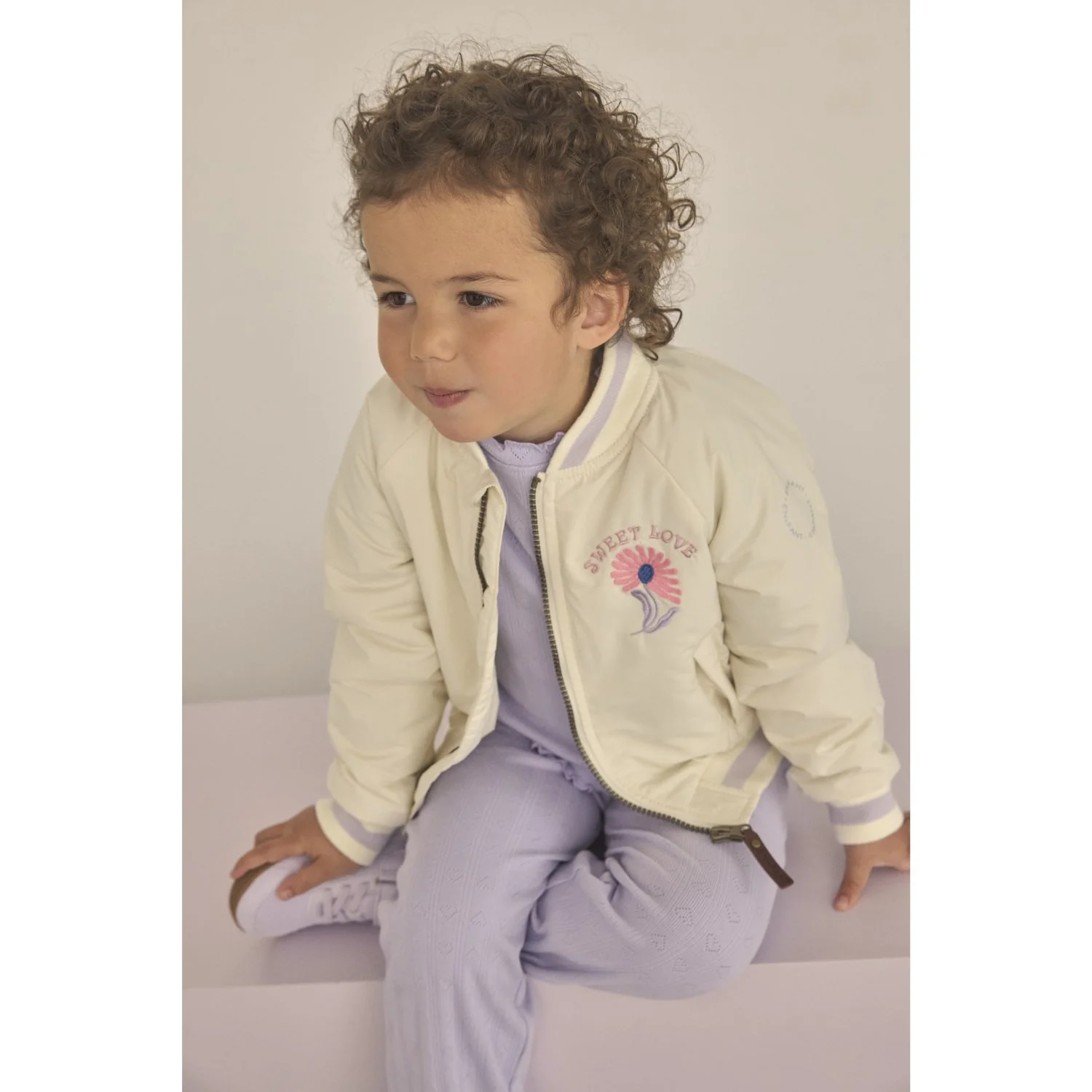 En Fant Purple Heather T-Shirt Ss Pointelle - Image 4