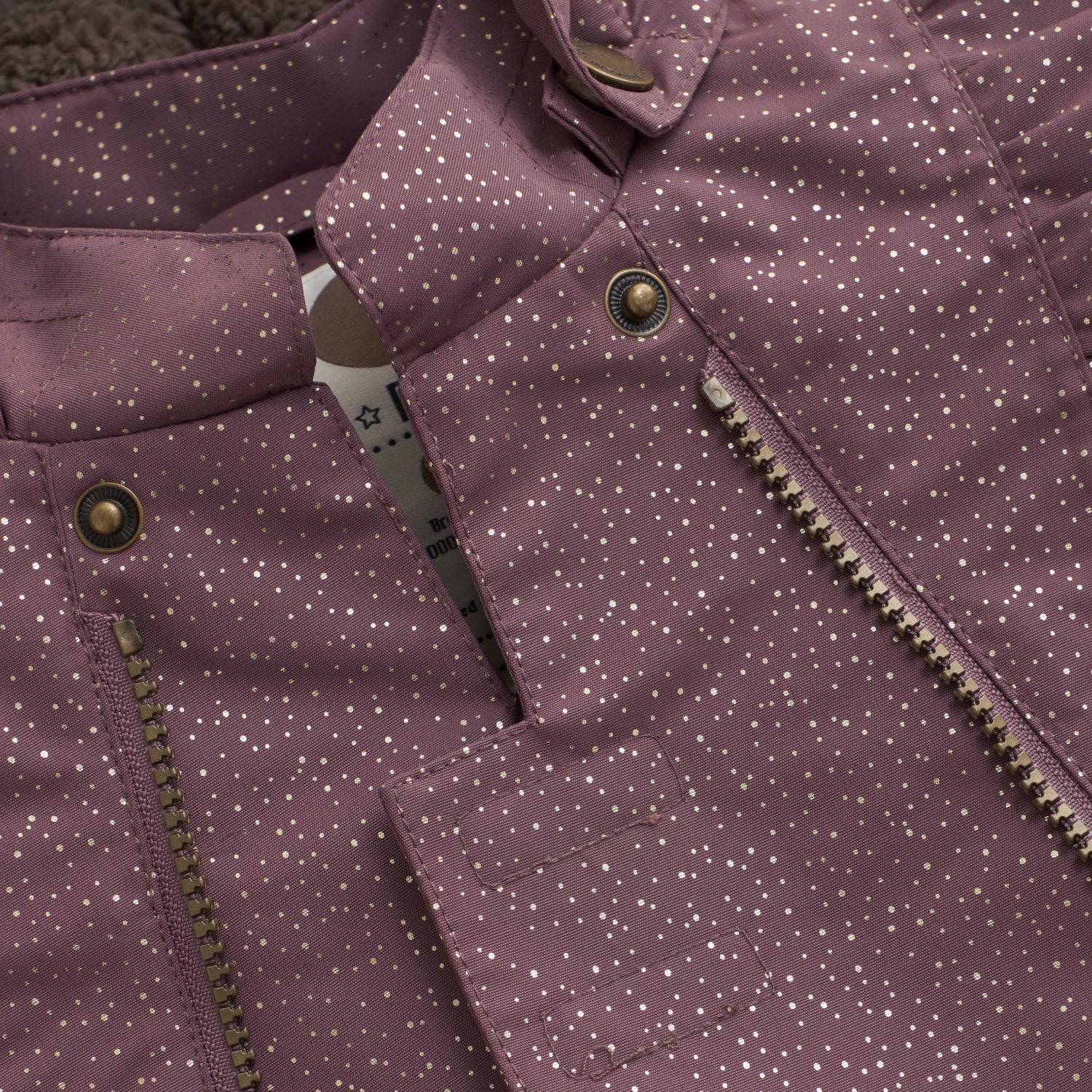 En Fant Rose Taupe Baby Snowsuit W. Frills - Image 2