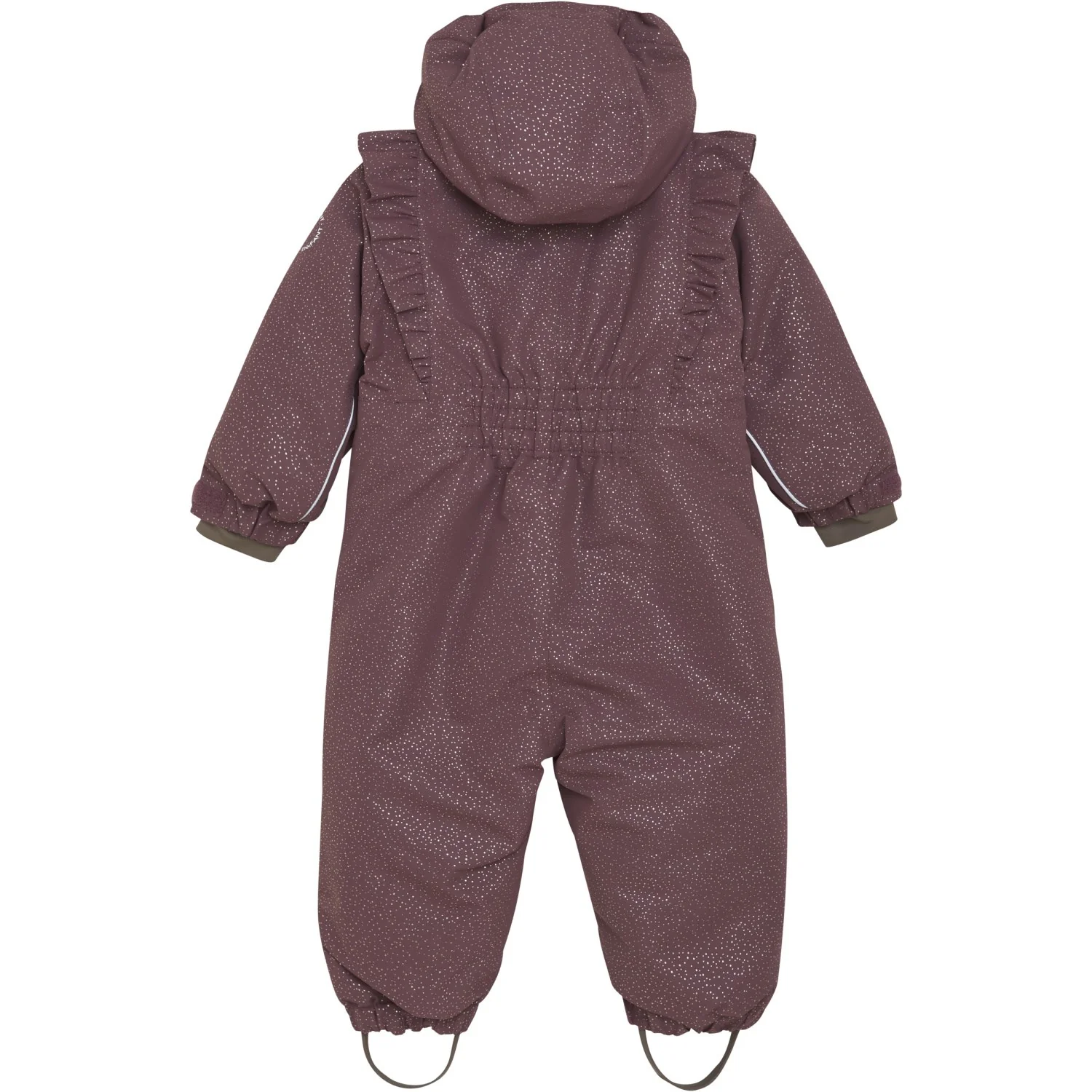 En Fant Rose Taupe Baby Snowsuit W. Frills - Image 4