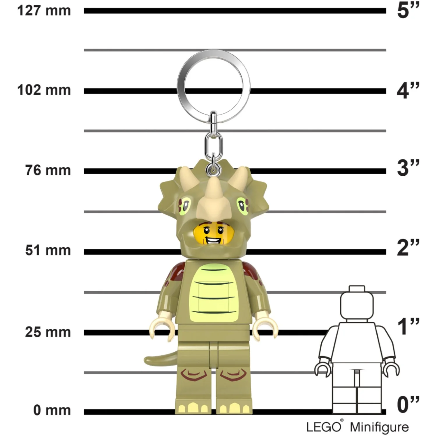 Euromic Lego® Minifigurines™ Keychain Light Triceratops Costume Fan - Image 4