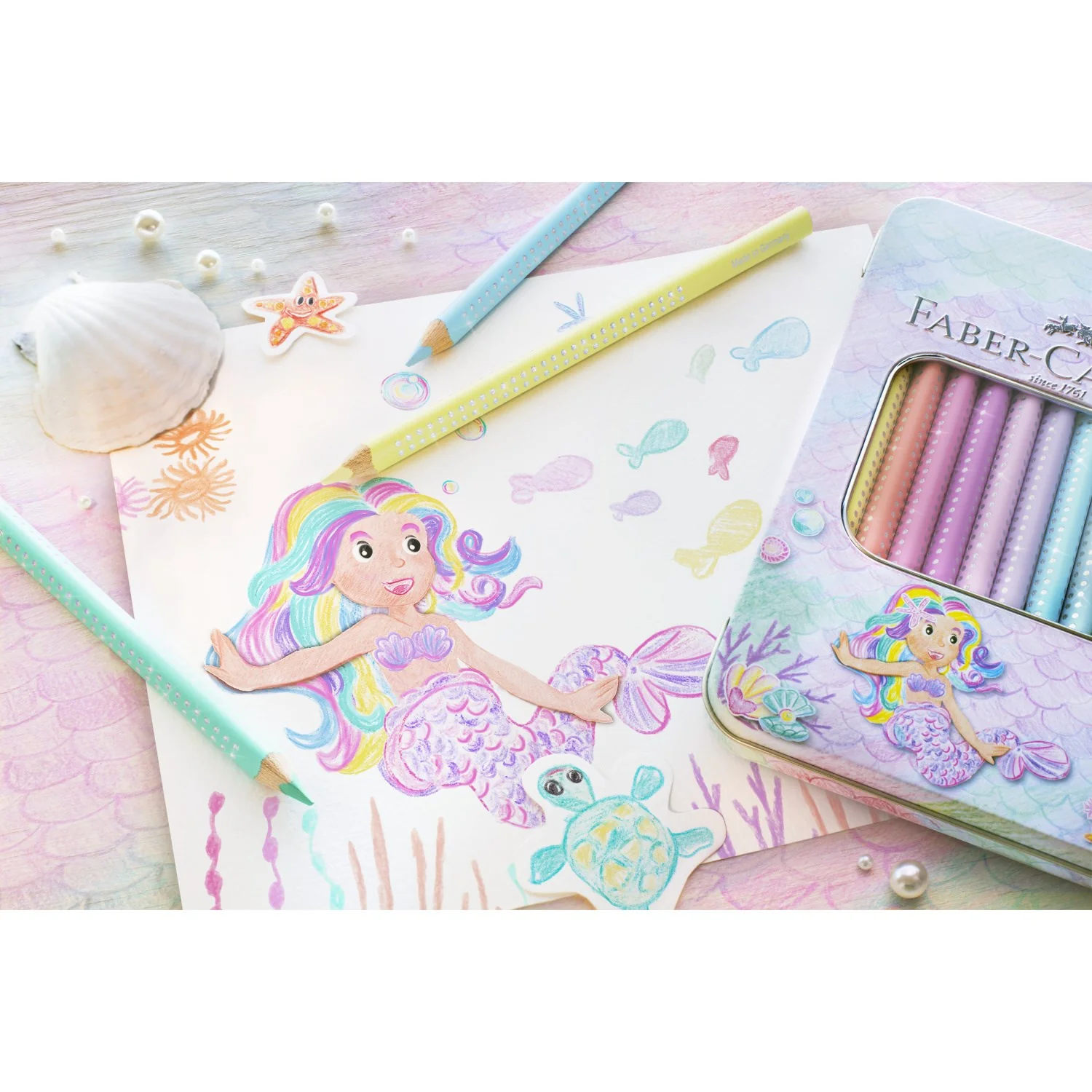 Faber-Castell Jumbo Sparkle Crayons Pastel - Image 2