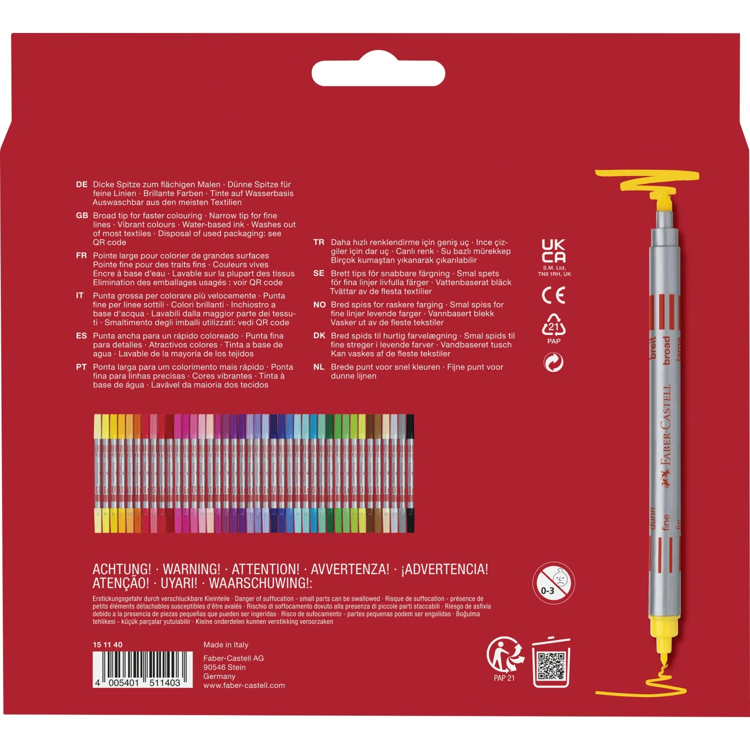 Faber-Castell markers double thick/thin 40 pcs - Image 3