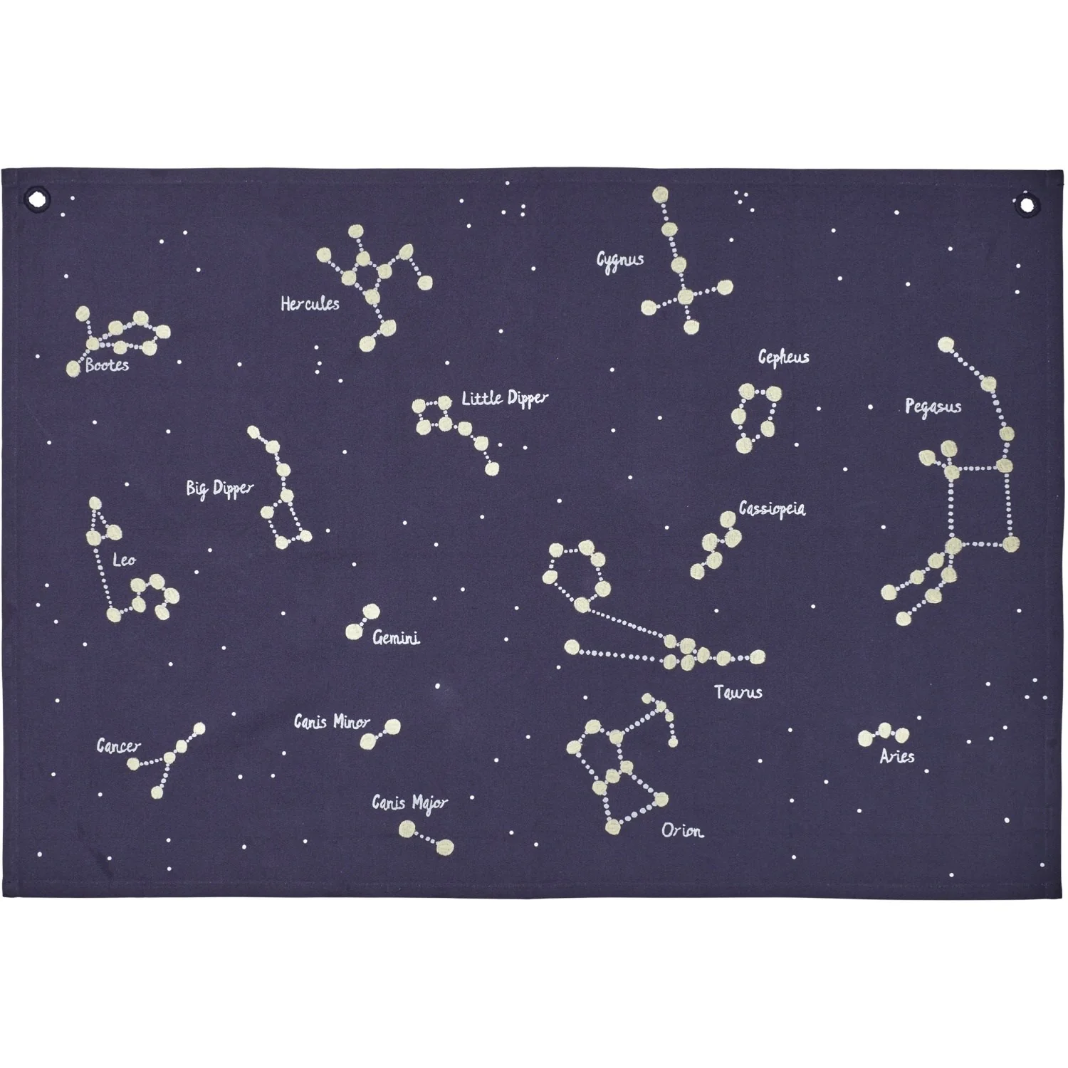 Ferm Living Dark Blue Constellation Textile Map