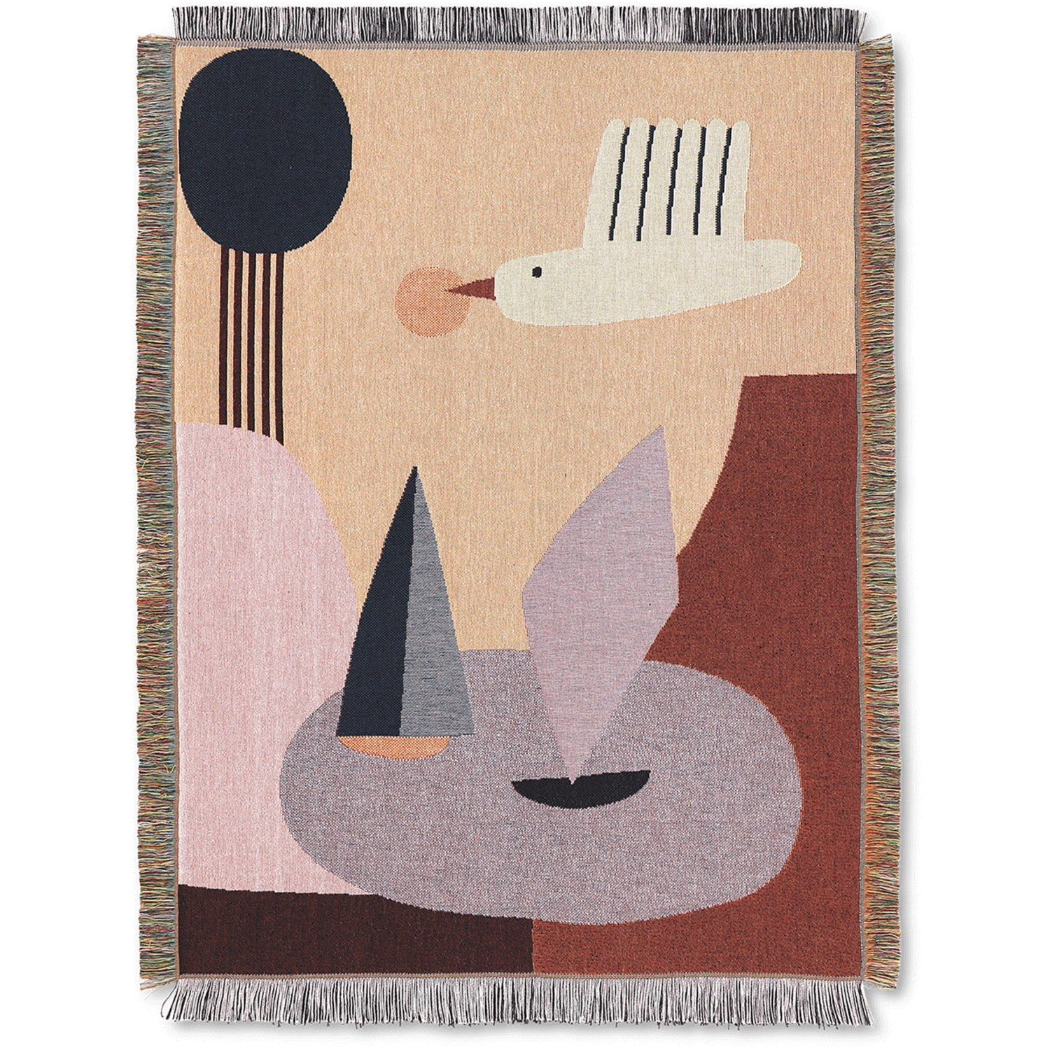 Ferm Living Multi Bird Tapestry Blanket - Image 3