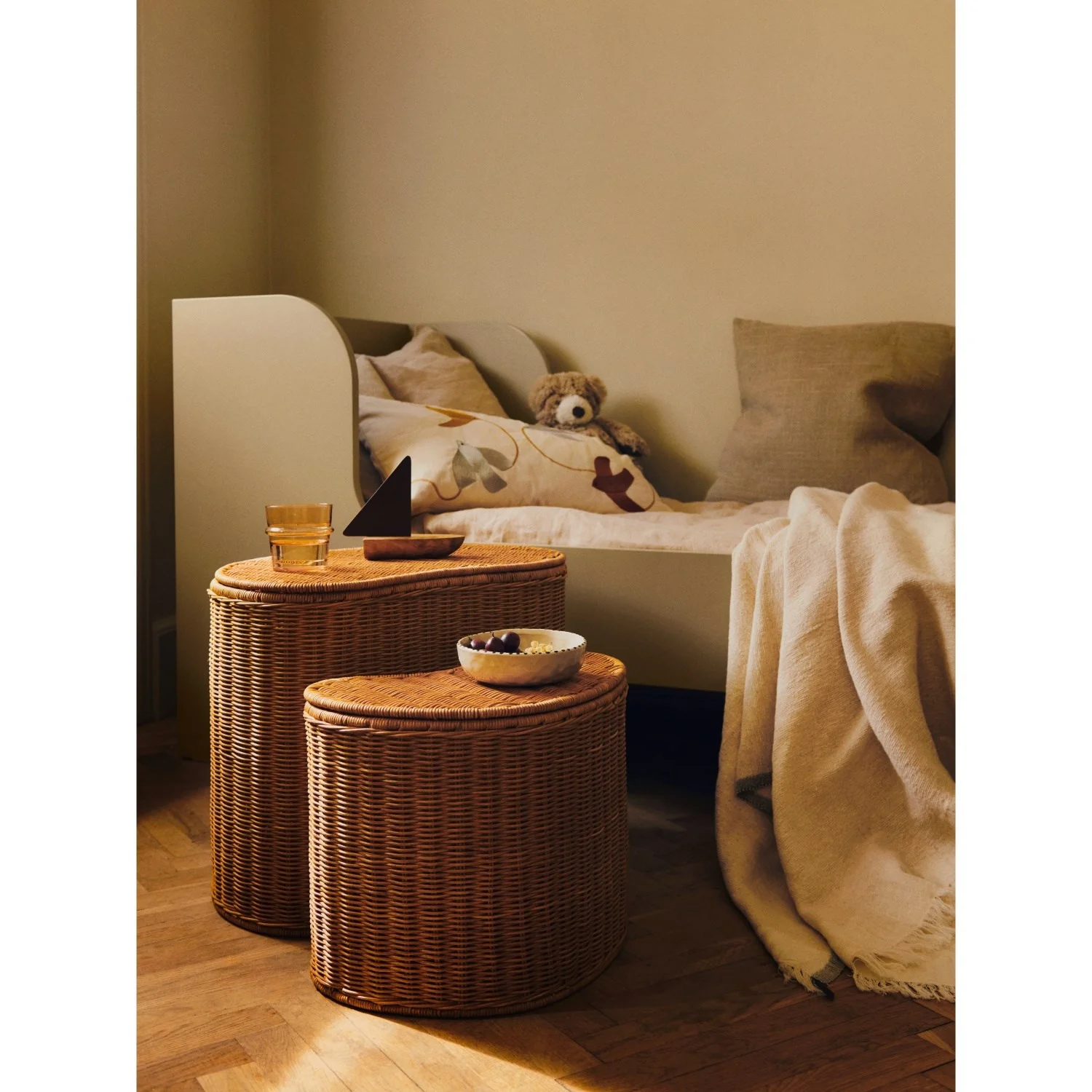 Ferm Living Multi Swif Bird Embroidered Cushion Rectangular - Image 3