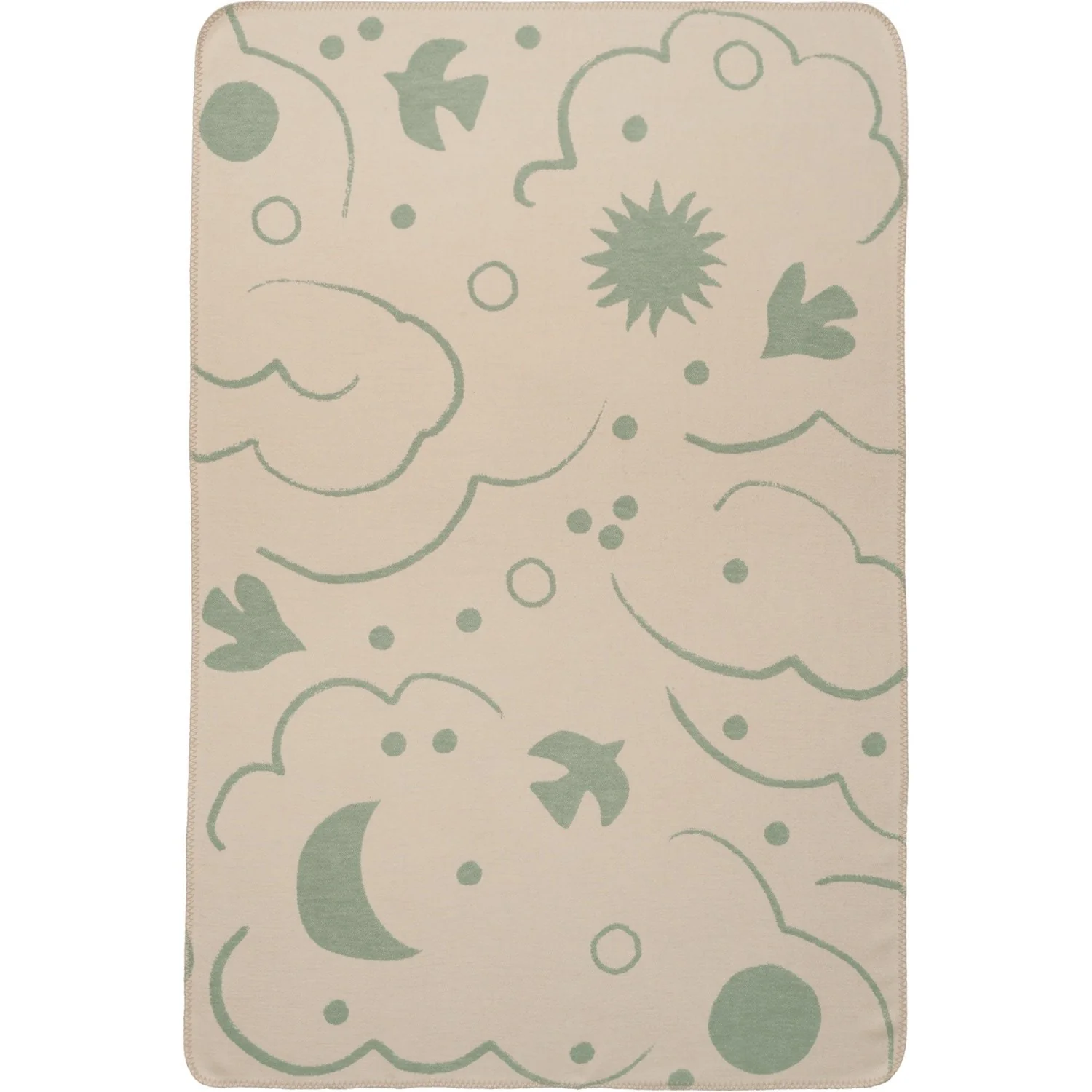 Ferm Living Tea Green/Parchment Skye Blanket