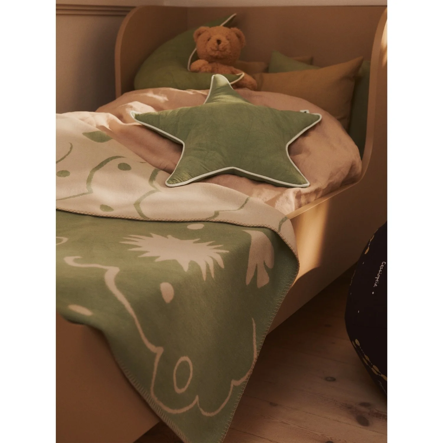 Ferm Living Tea Green Star Cushion - Image 2