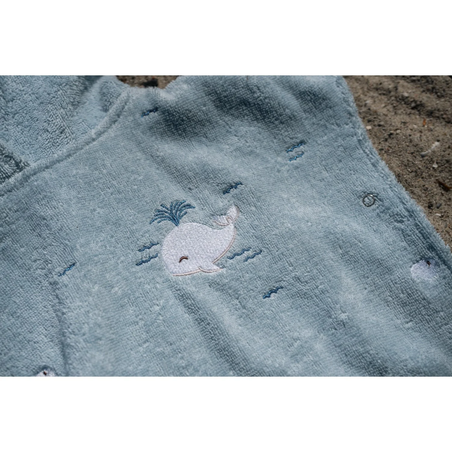 FILIBABBA Christian's Whale Tales Bath Poncho With Embroidery GOTS - Image 4