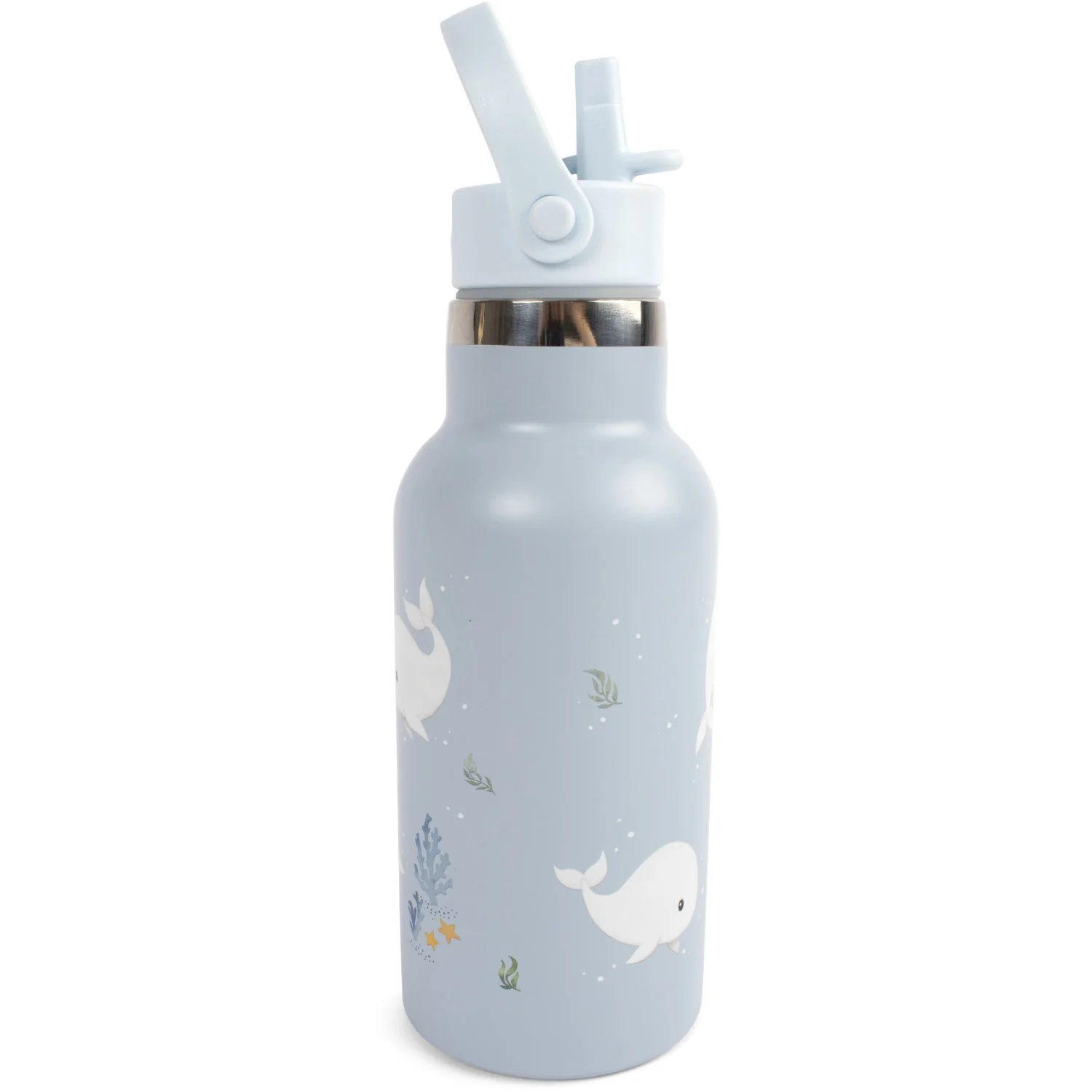 FILIBABBA Christian's Whale Tales Drinking Bottle In Stainless Steel - Image 2