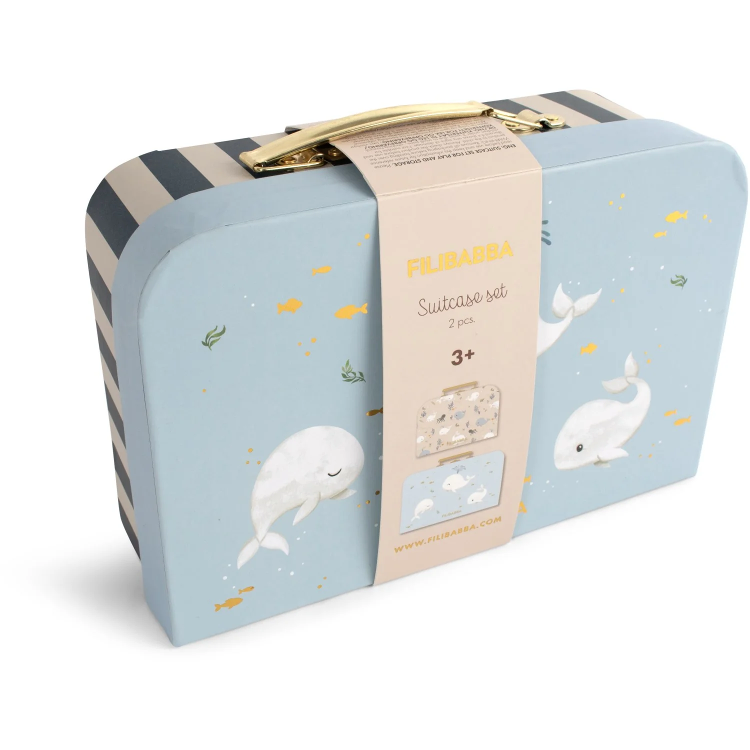 FILIBABBA Christian's Whale Tales Suitcase Set For Play And Storage 2 Pack - Image 8