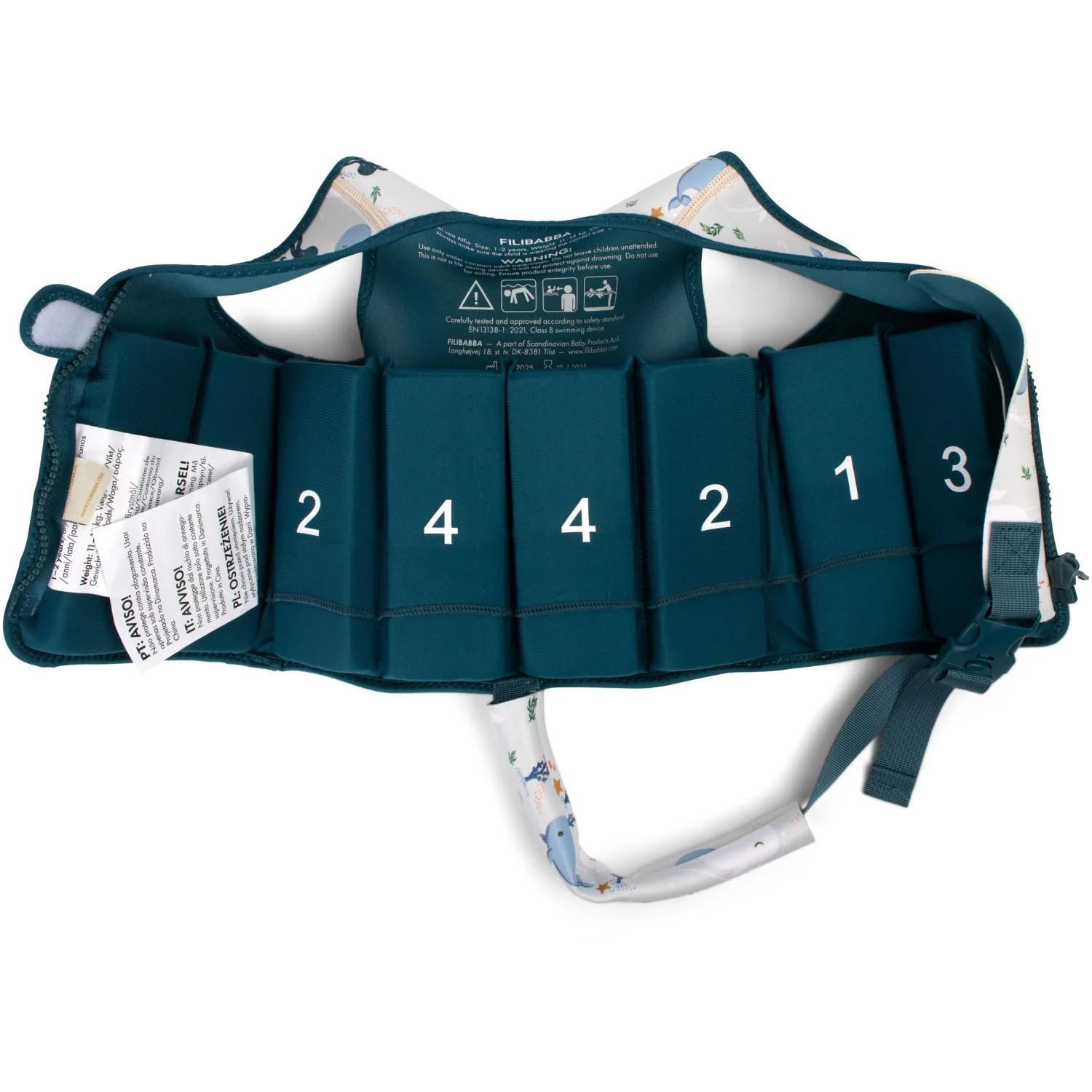 FILIBABBA Christian's Whale Tales Swim Vest - Image 8