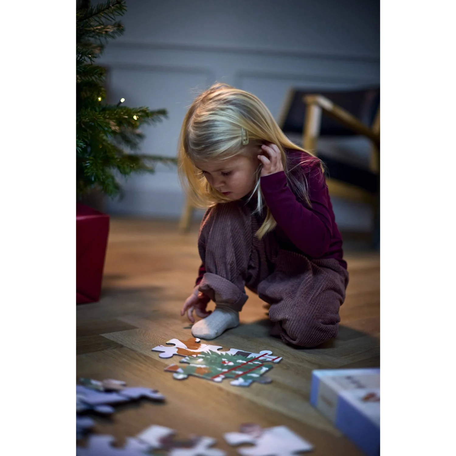 FILIBABBA Forest Friends Puzzle 30 Pieces 45x45 Cm Wonderful Winter - Image 5
