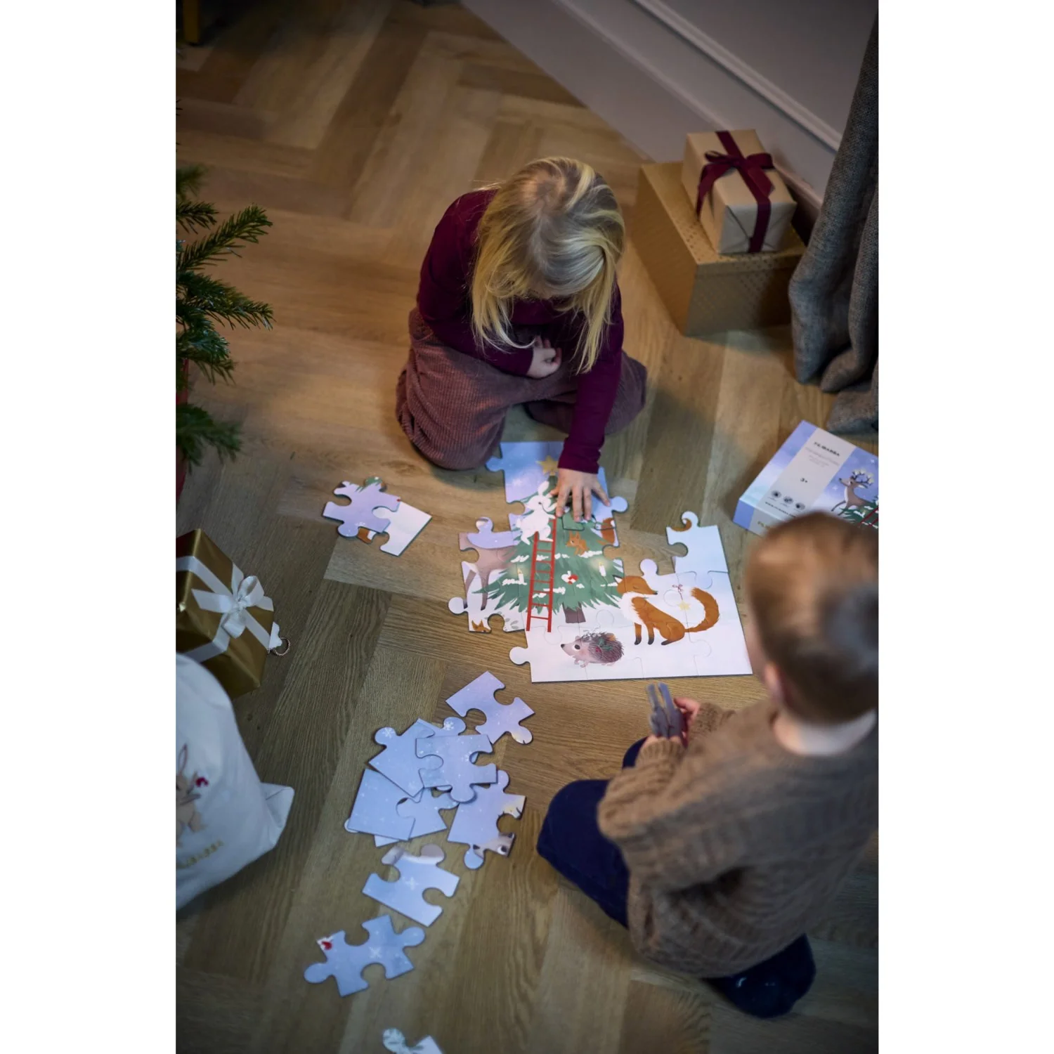 FILIBABBA Forest Friends Puzzle 30 Pieces 45x45 Cm Wonderful Winter - Image 7