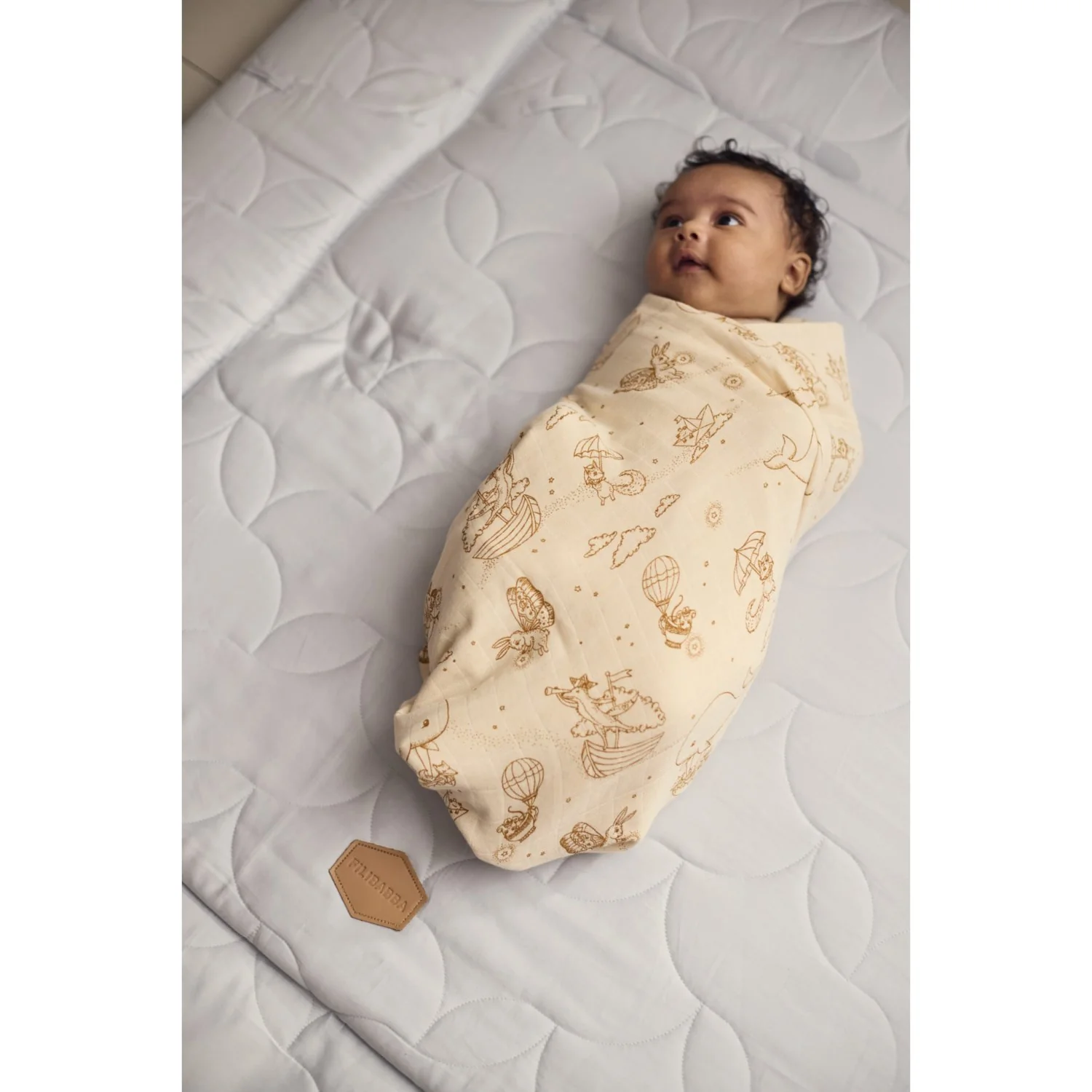FILIBABBA Pearl Blue Activity Nest Soft Quilt - Image 5