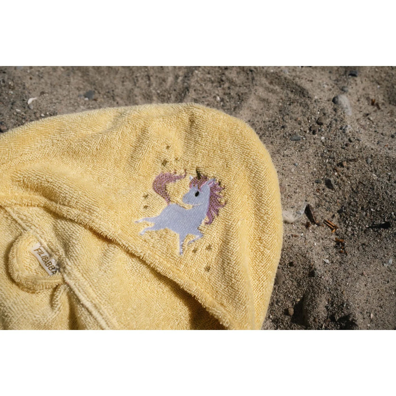 FILIBABBA Unicorn Shores Embroidered Bath Towel With Hood GOTS - Image 4