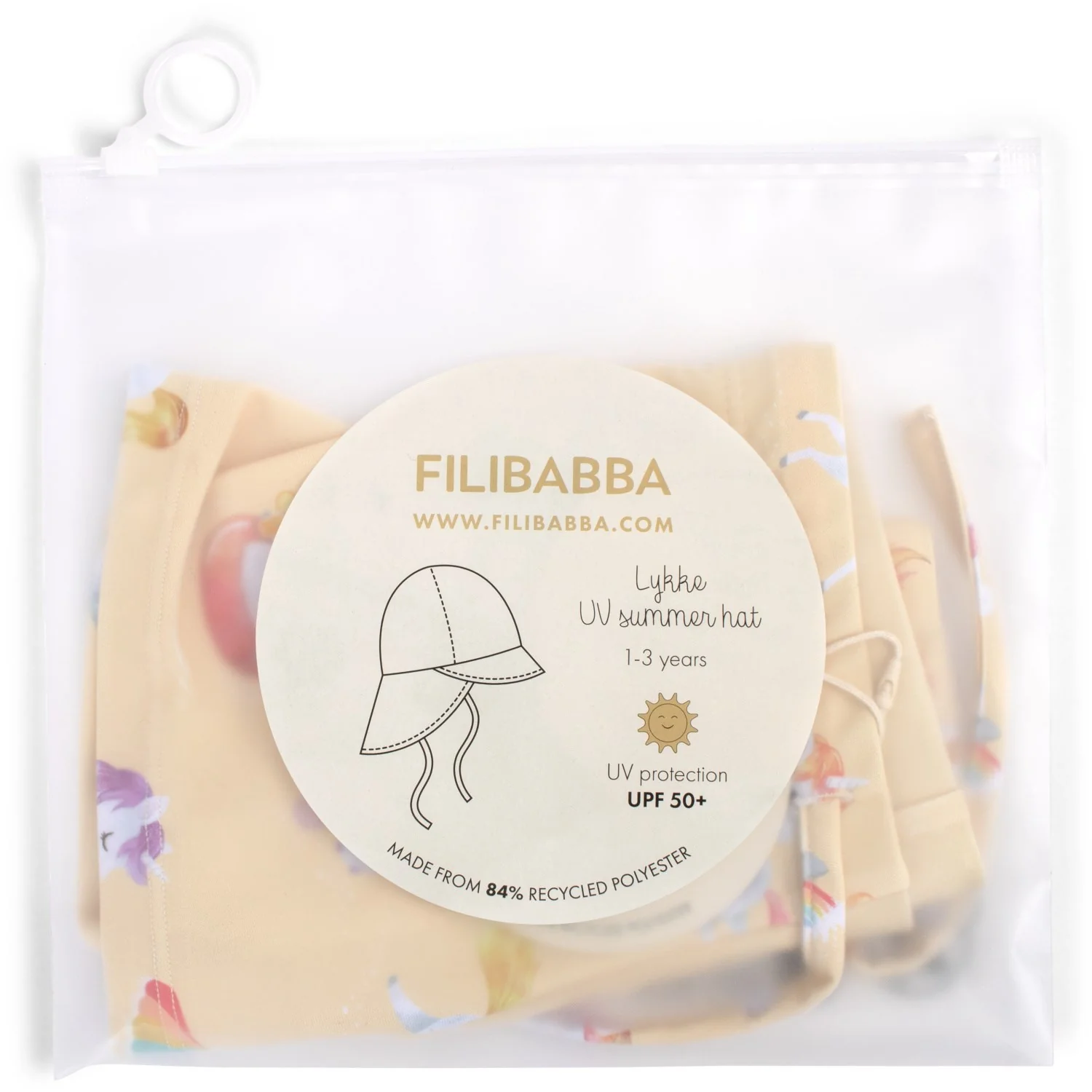 FILIBABBA Unicorn Shores Lykke Uv Sun Hat 1-3 Years - Image 2