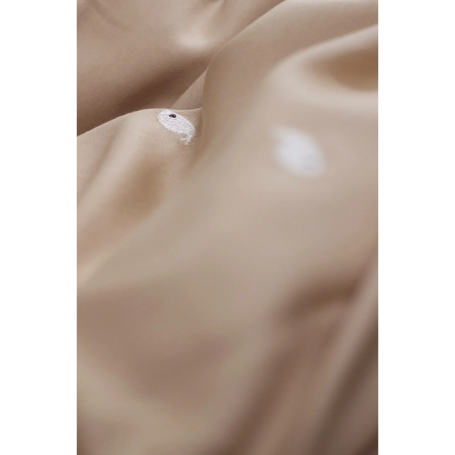 FILIBABBA Warm Grey Bed Linen Gots - Embroidered Christian The Whale - Image 5
