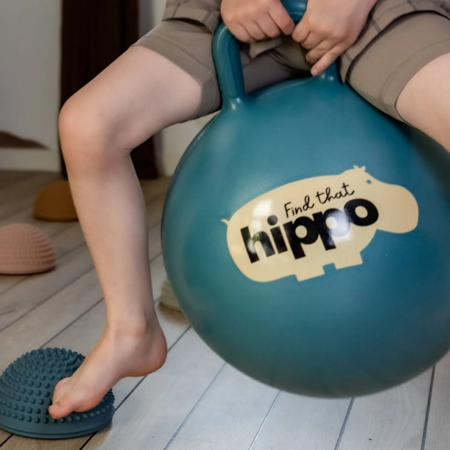 Find that Hippo Hoppebold - Color Mørk Cyan, Str. 45 Cm - Image 2