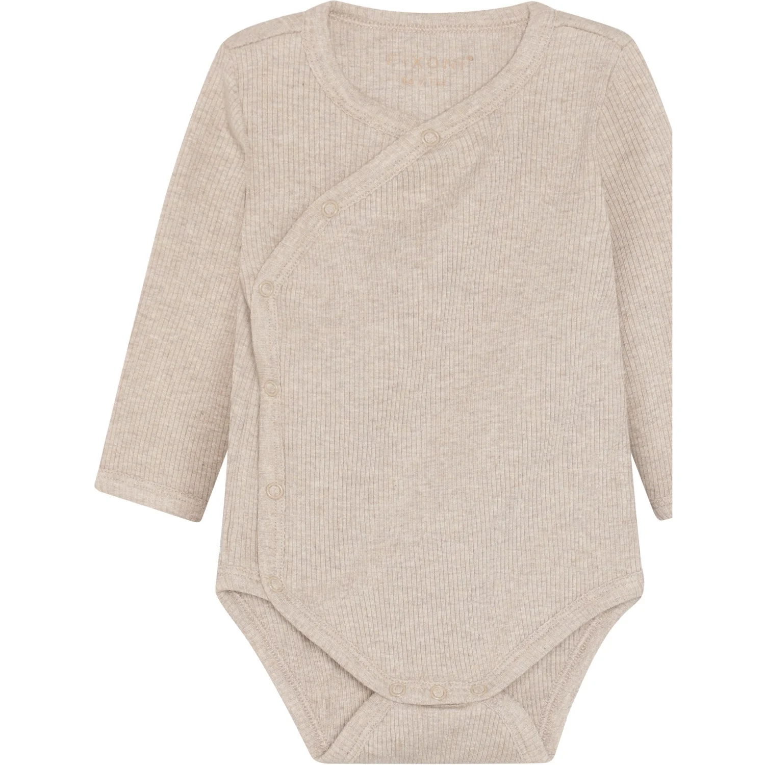 FIXONI Pure Cashmere Melange Wrap Body Ls Melange Rib - Image 3