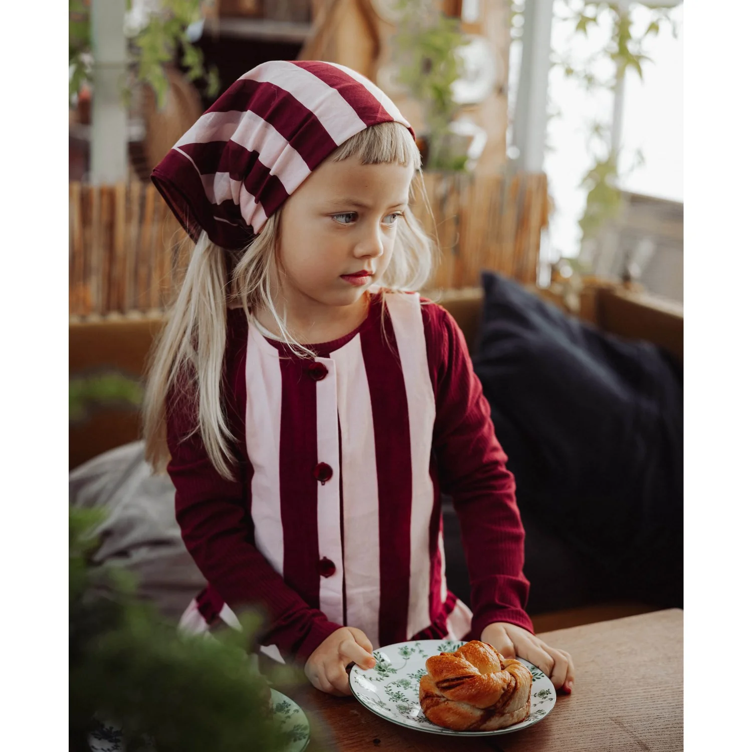 Fliink Burgendy Kenna Ls Blouse - Image 3