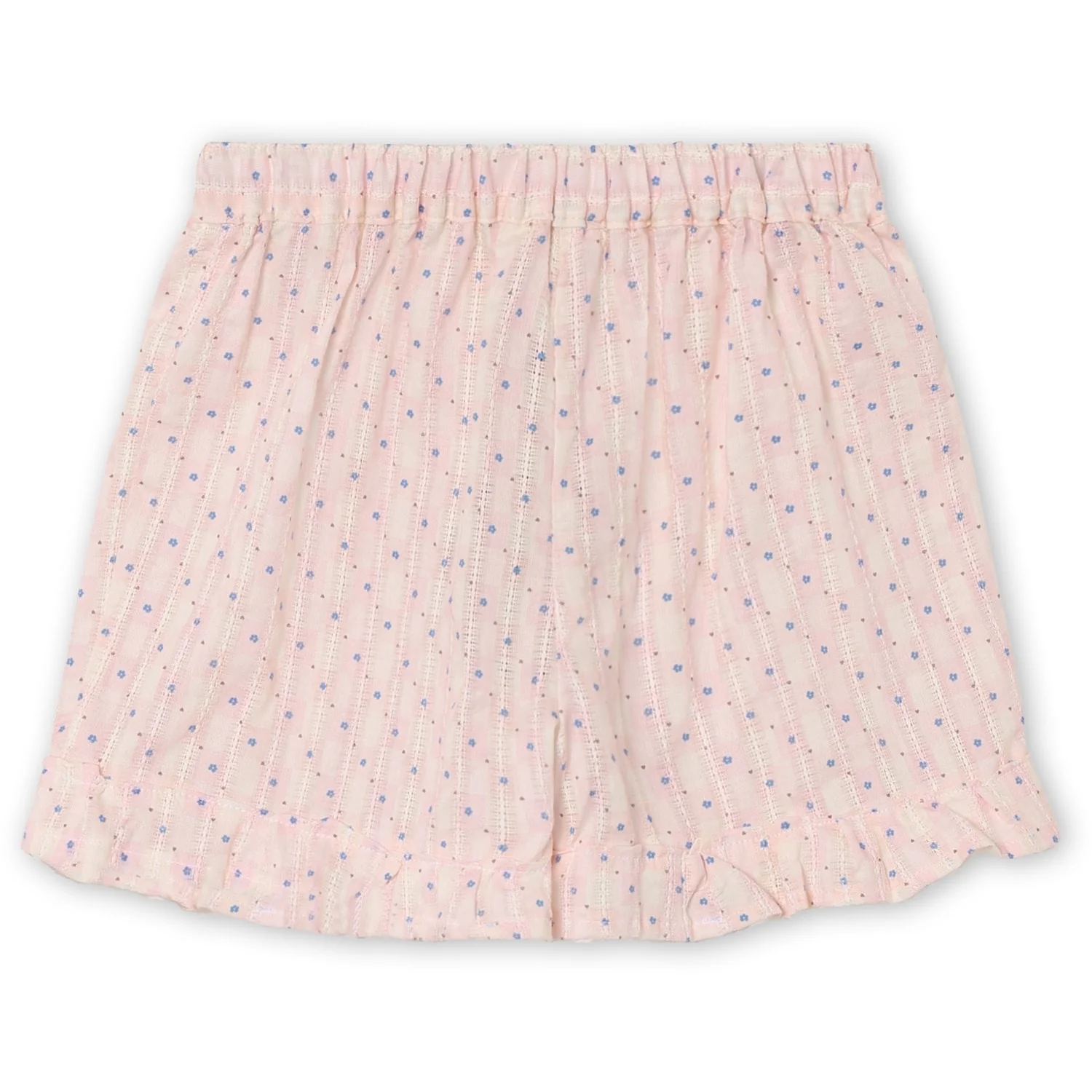 Fliink Chalk Pink Check Aop Zorro Ruffle Shorts - Image 2