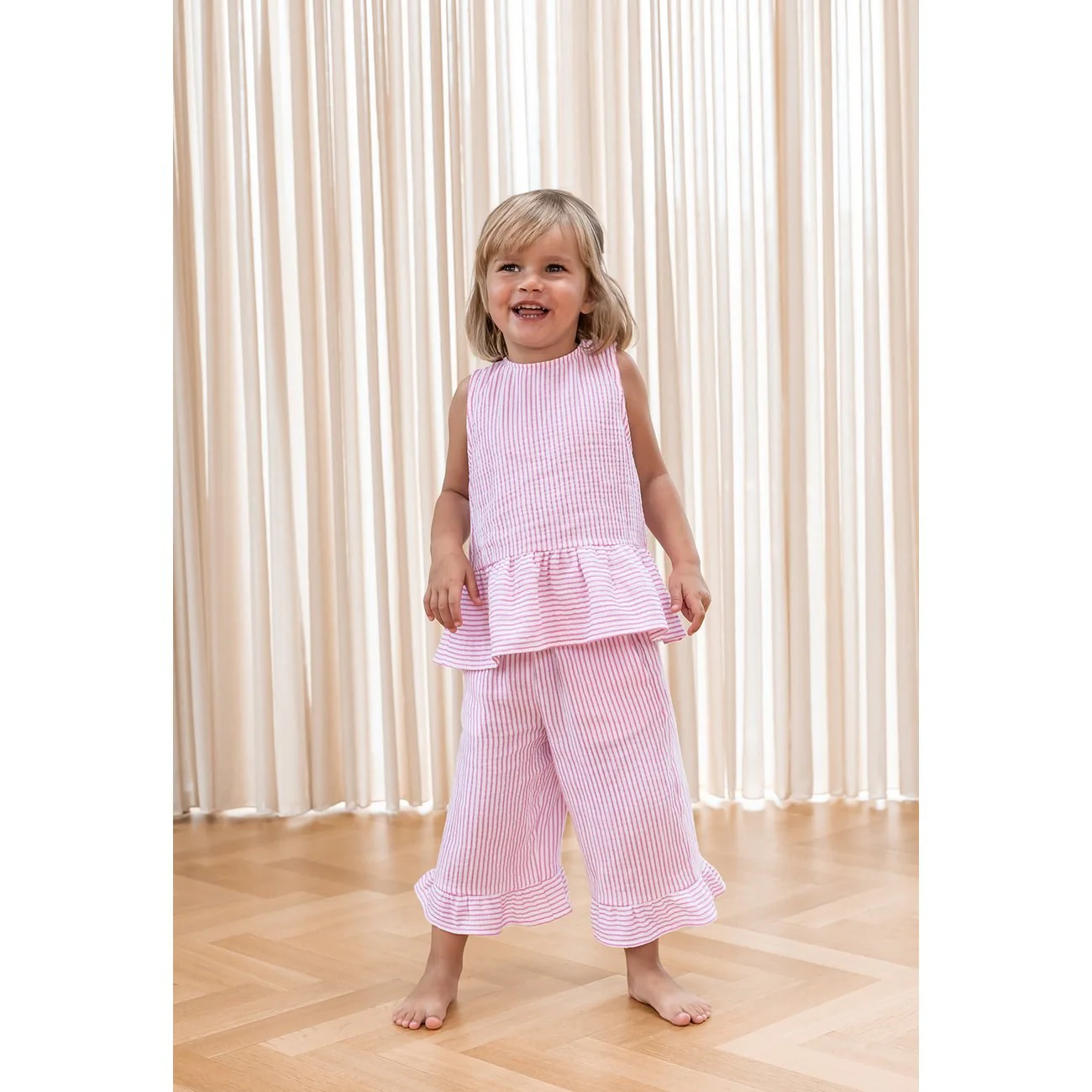 Fliink Cloud Dancer Pink Stripe Ciao Stripe Pant - Image 2