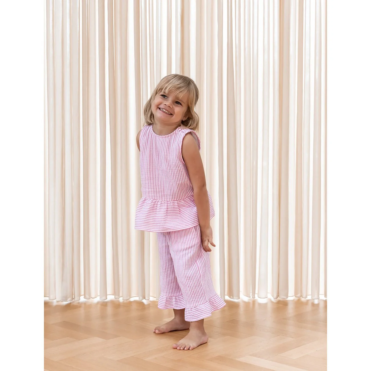 Fliink Cloud Dancer Pink Stripe Ciao Stripe Top - Image 4