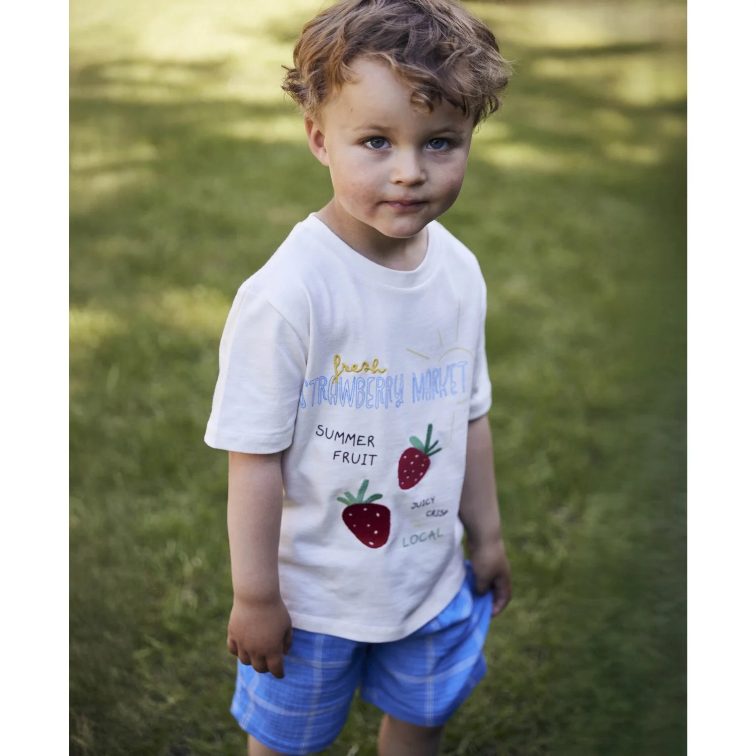 Fliink Cloud Dancer Sommer Strawberry T-Shirt - Image 4