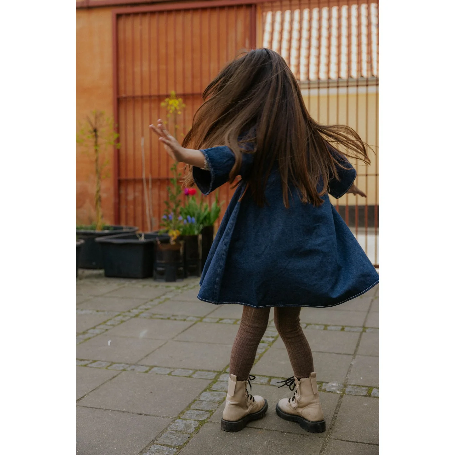 Fliink Dark Denim Blue Don Denim Ss Dress - Image 2