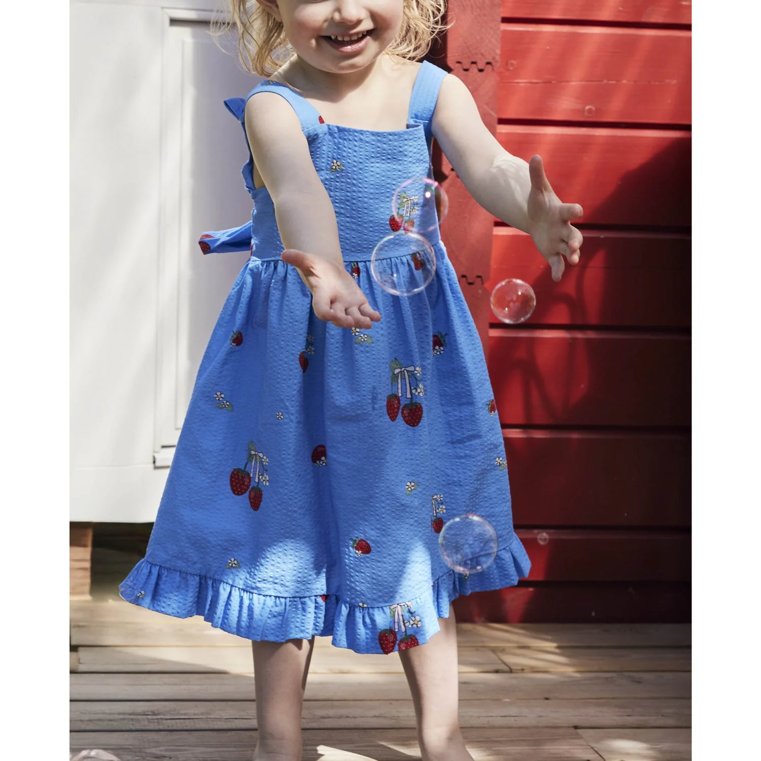 Fliink Marina Blue Aop Elma Strap Dress - Image 2