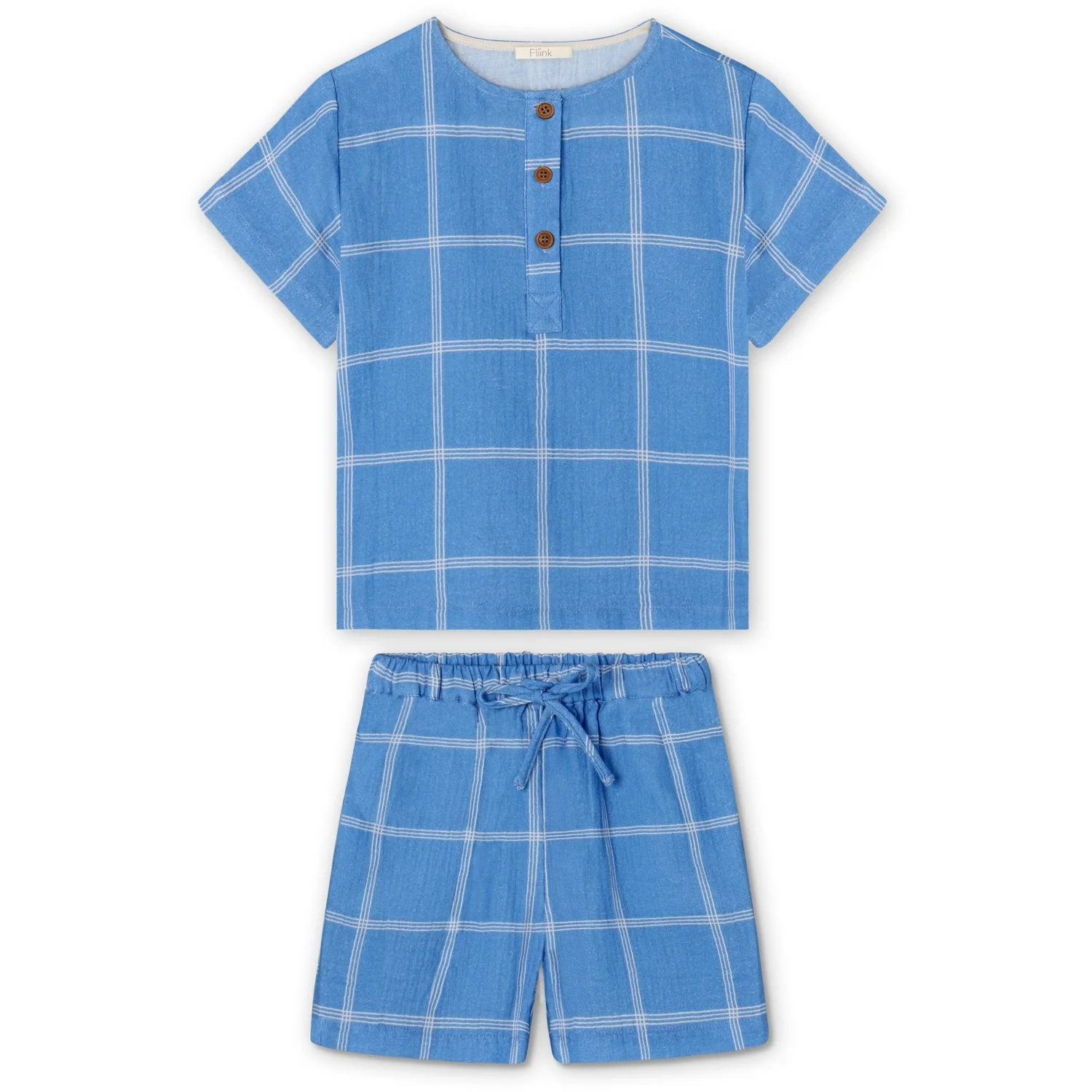 Fliink Marina Check Cha Cha Shorts Set