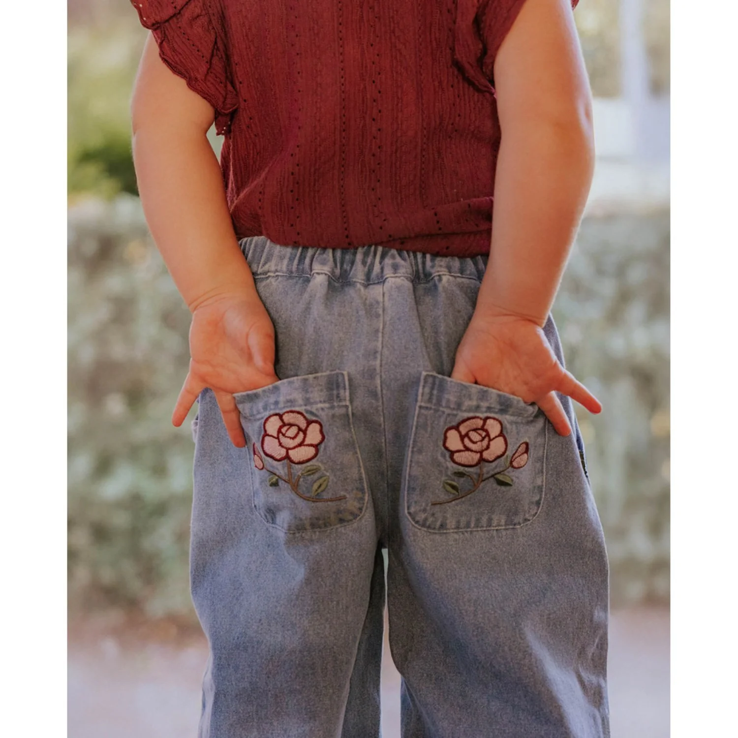 Fliink Medium Denim Blue Don Rose Pants - Image 2