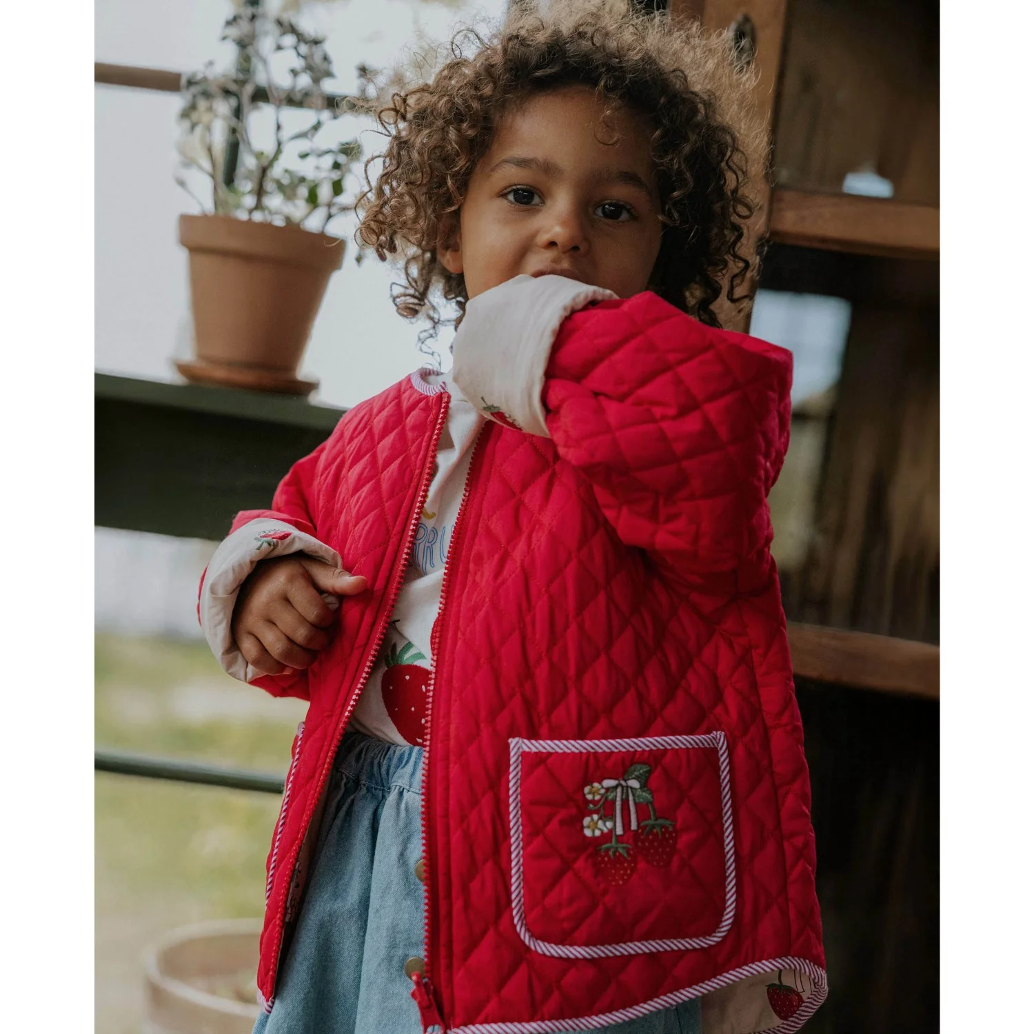 Fliink Sandshell Aop Kota Reversible Strawberry Jacket - Image 3