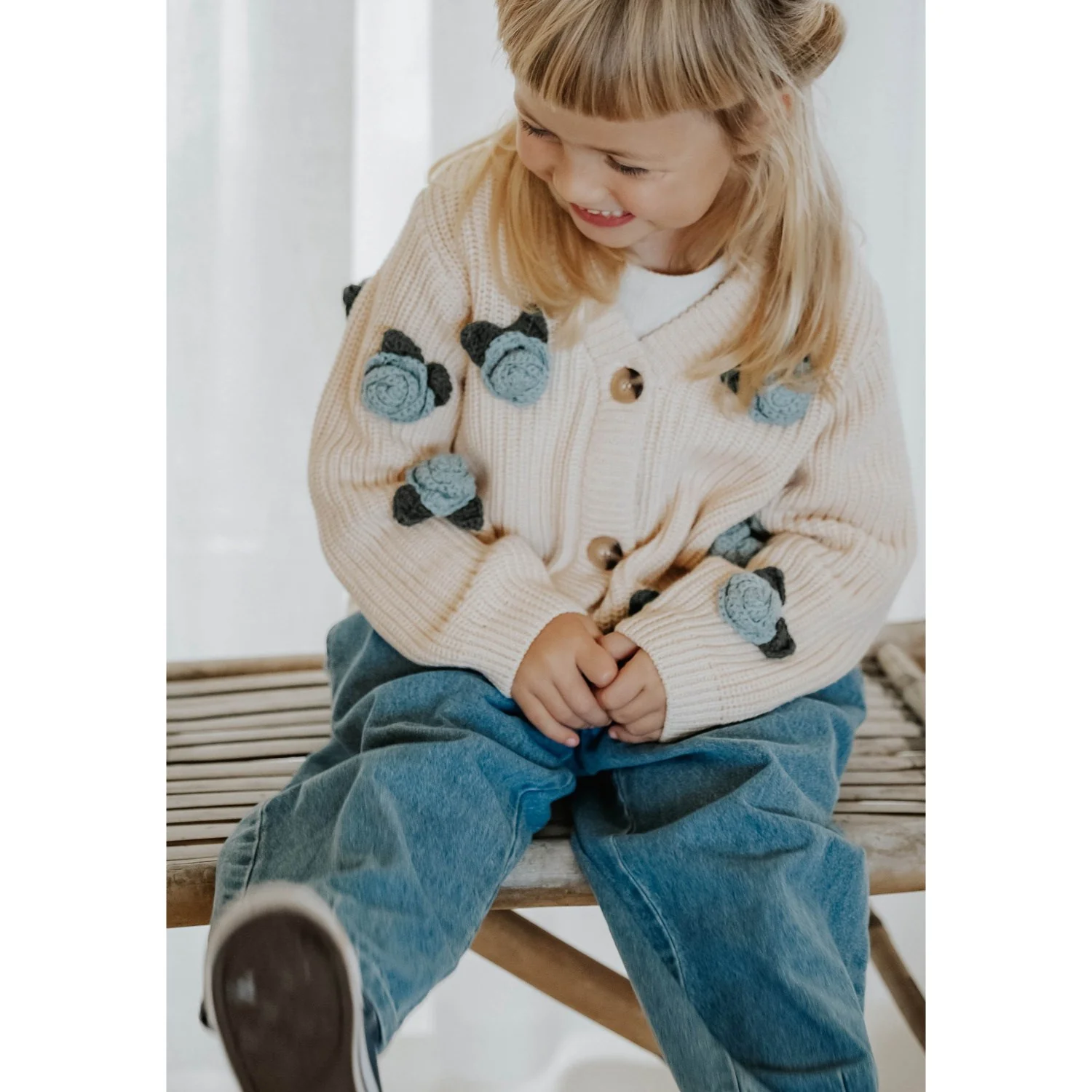 Fliink Sandshell Cool Flower Cardigan - Image 3