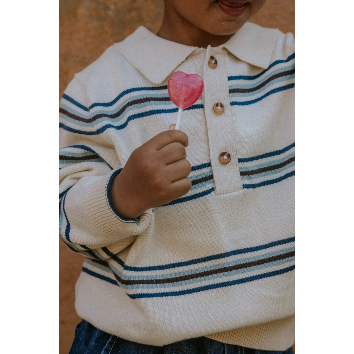 Fliink Sandshell Stripe Benny Ls Polo - Image 7